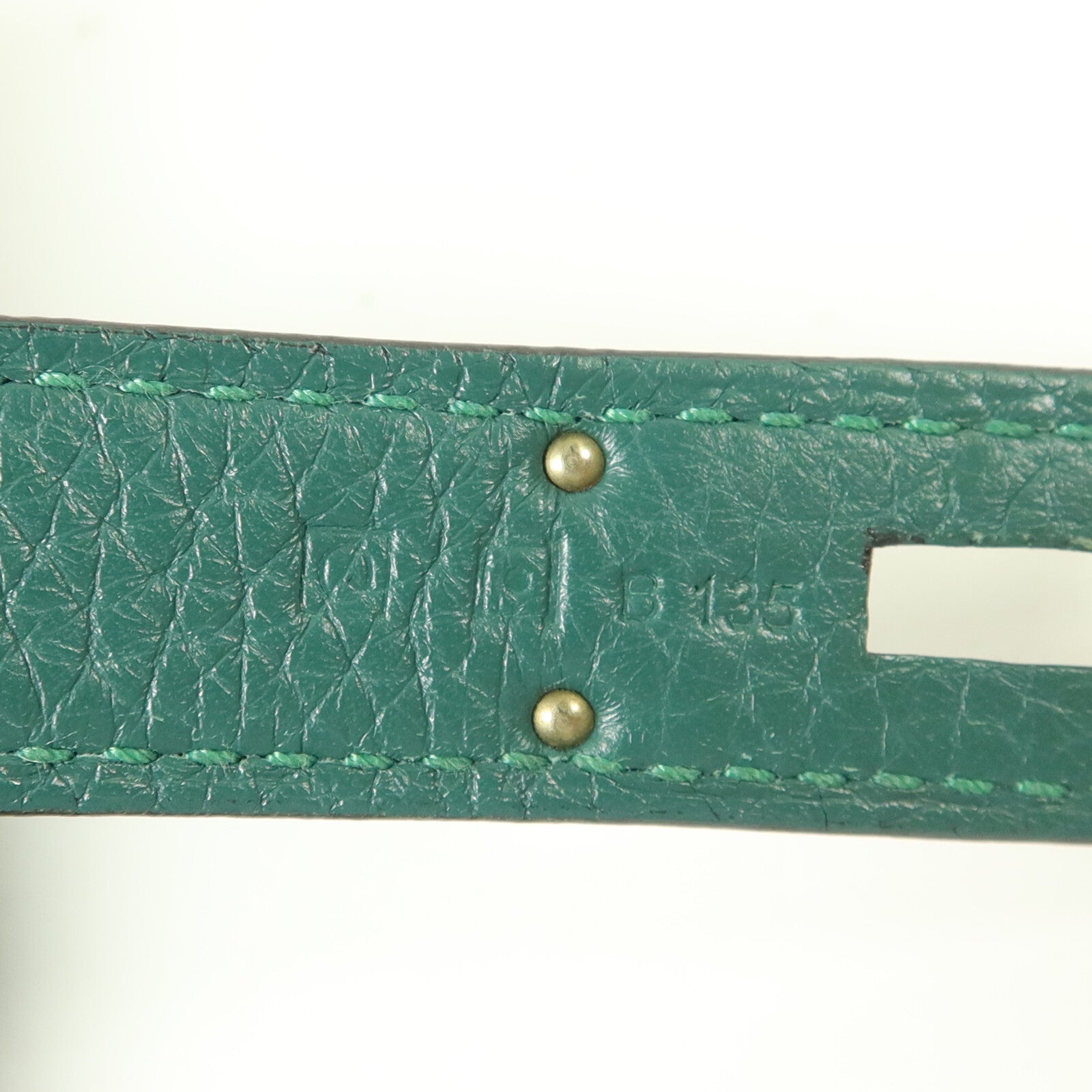 HERMES Clemence皮革Kelly 35手挽肩背兩用袋Malachite
