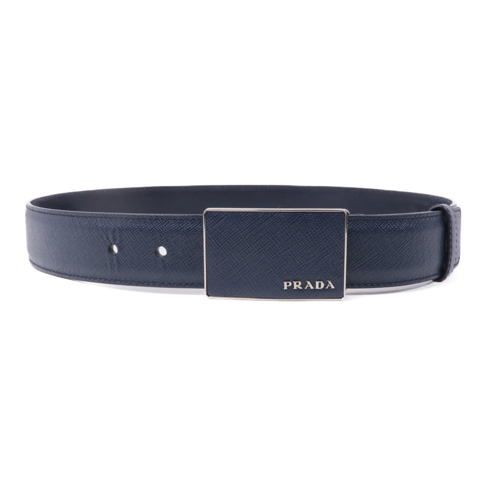 PRADA Saffiano皮革Belt銀扣皮帶