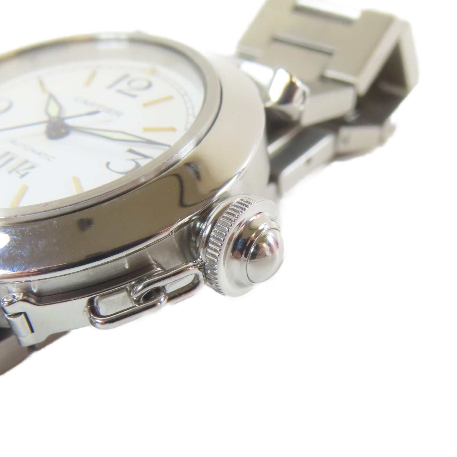 CARTIER Pasha C不鏽鋼手錶自動機芯白色