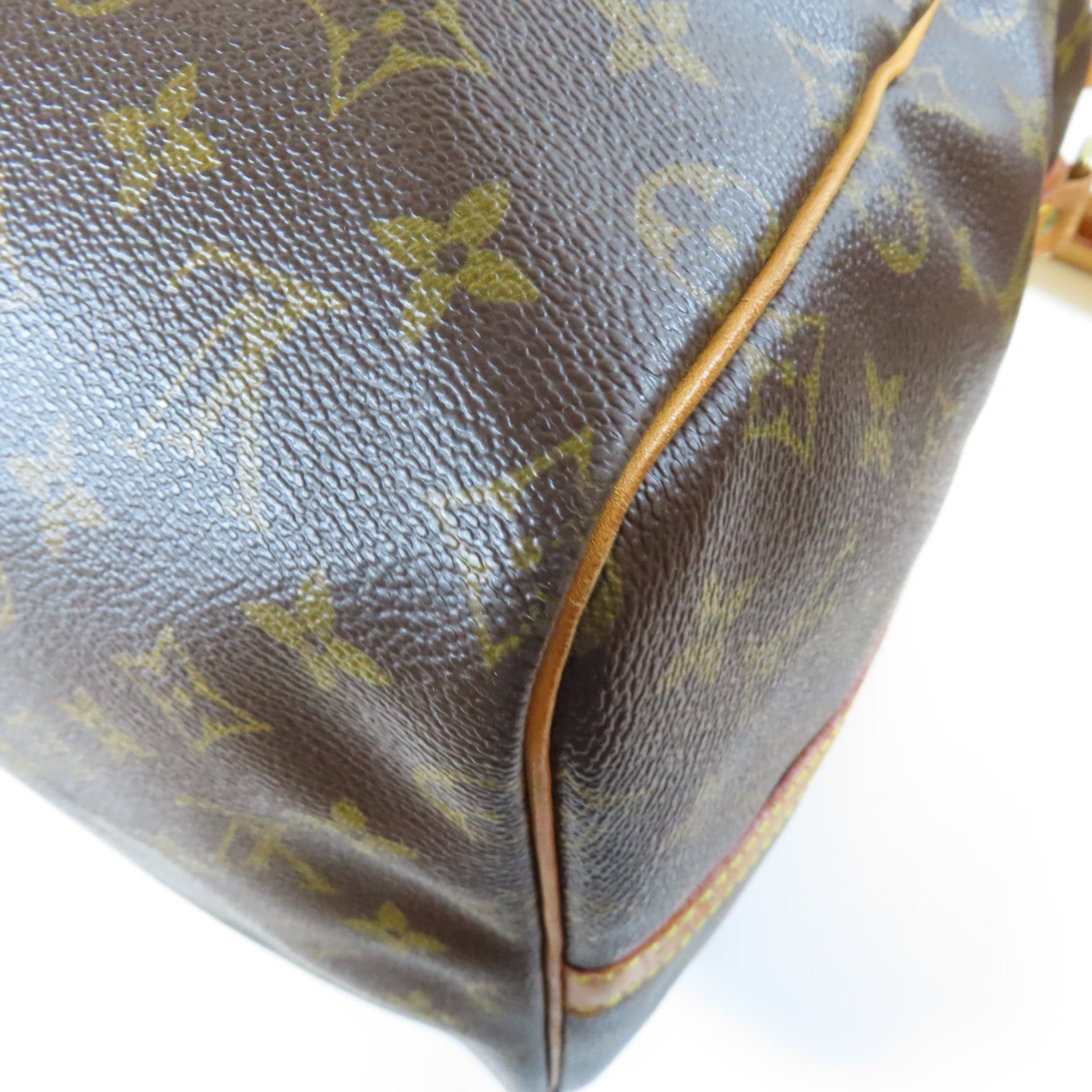 LOUIS VUITTON Monogram Keepall 55 Boston Bag金扣手挽肩背兩用袋啡色