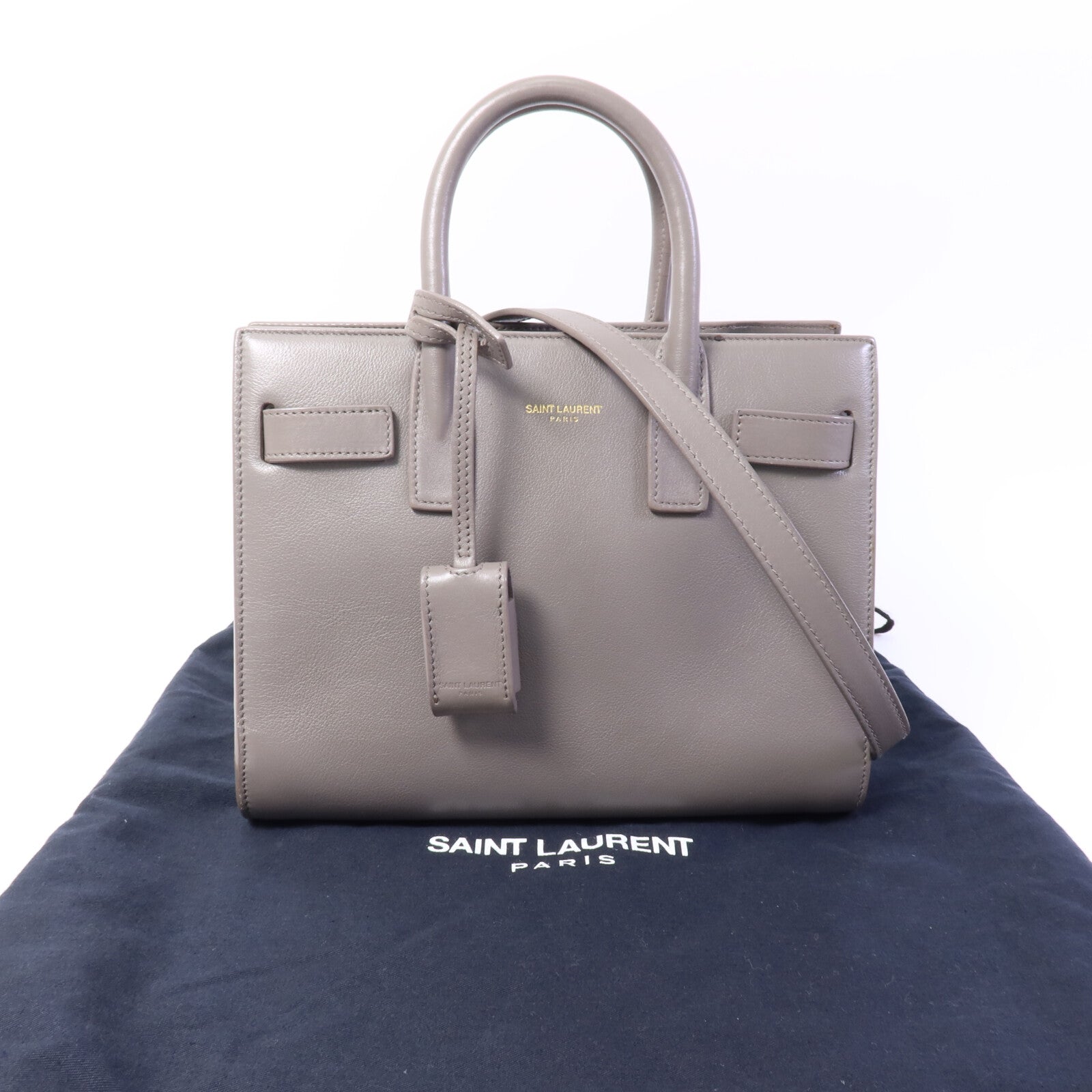 YVES SAINT LAURENT 牛皮皮革Sac De Jour手挽肩背兩用袋