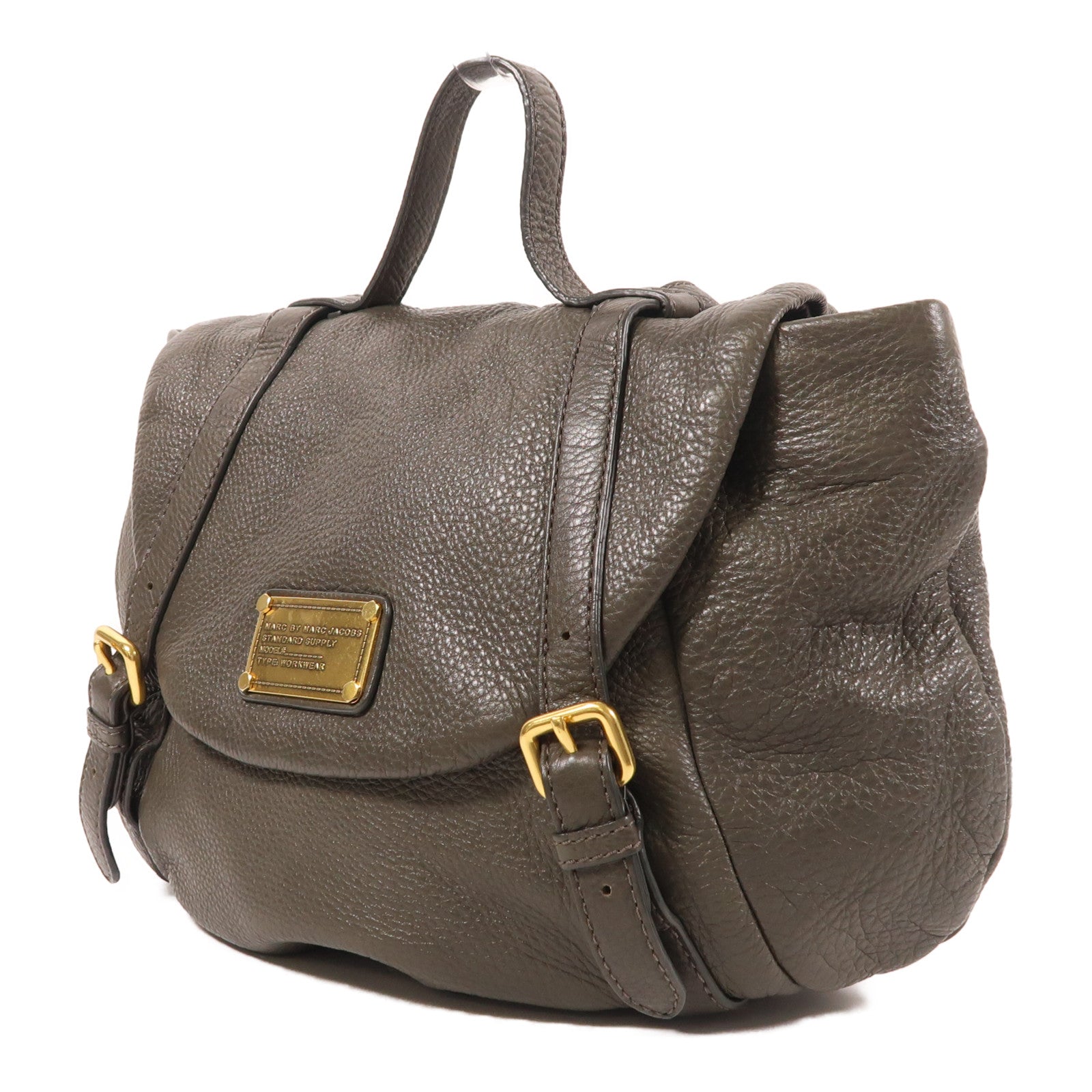 MARC BY MARC JACOBS 牛皮皮革Backpack金扣背包