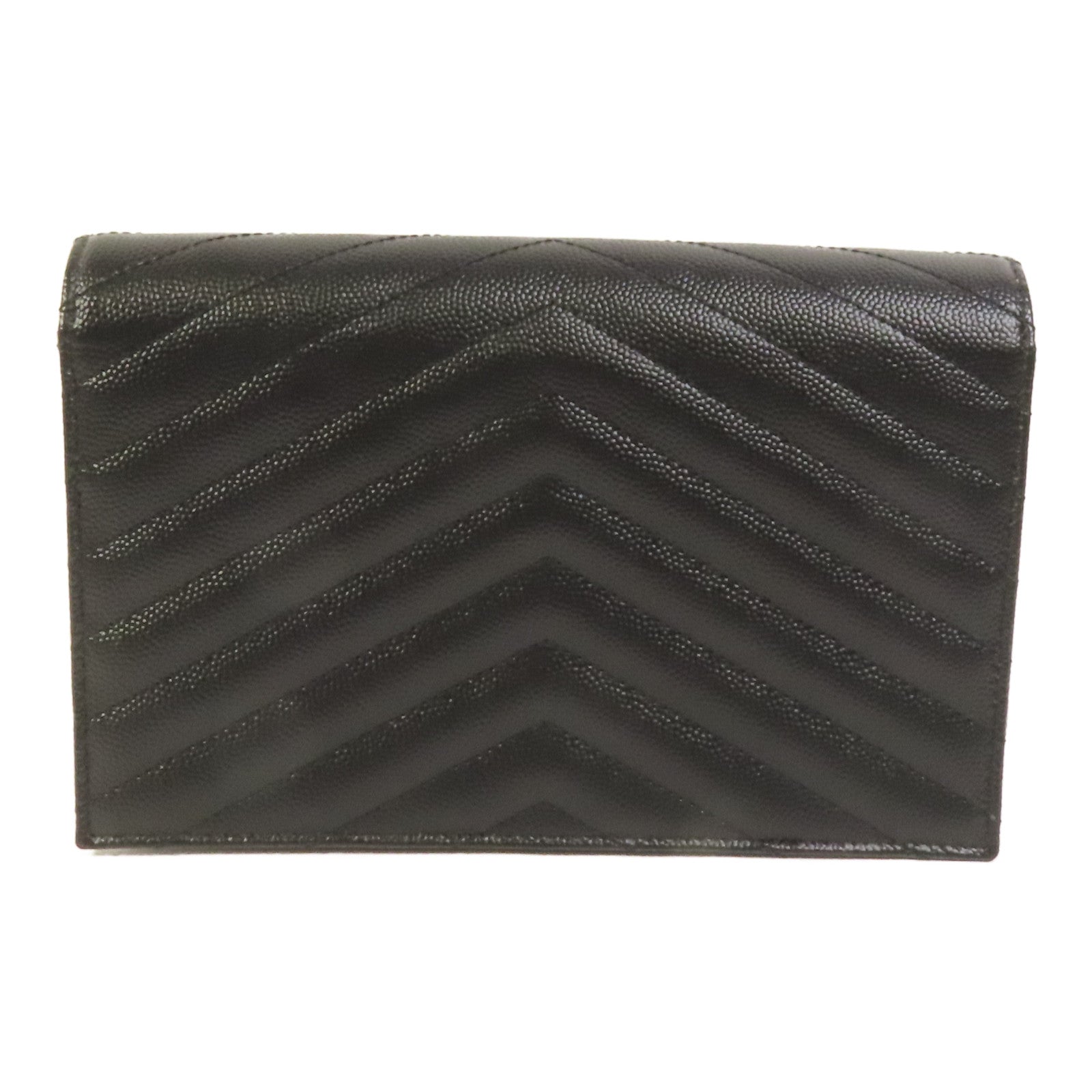 YVES SAINT LAURENT 牛皮皮革Cassandre Envelope Chain Wallet金扣鏈帶肩背袋