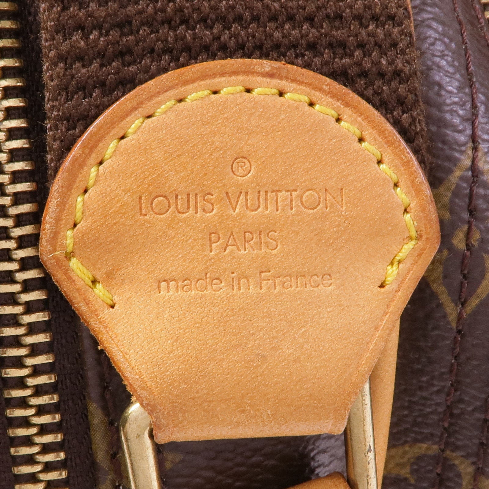 LOUIS VUITTON Monogram Reporter PM金扣肩背袋棕色