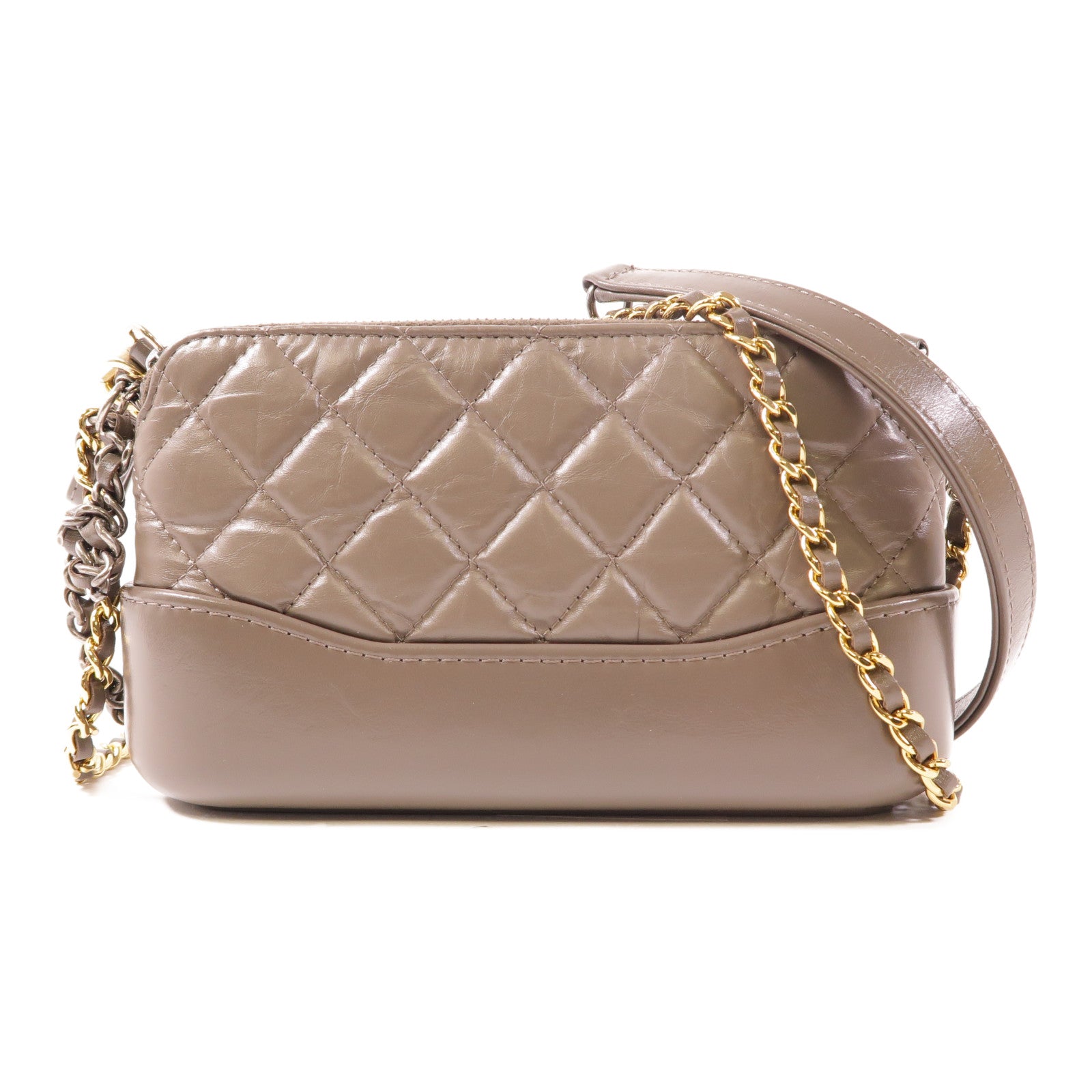 CHANEL 羊皮皮革Gabrielle Mini鏈帶肩背袋