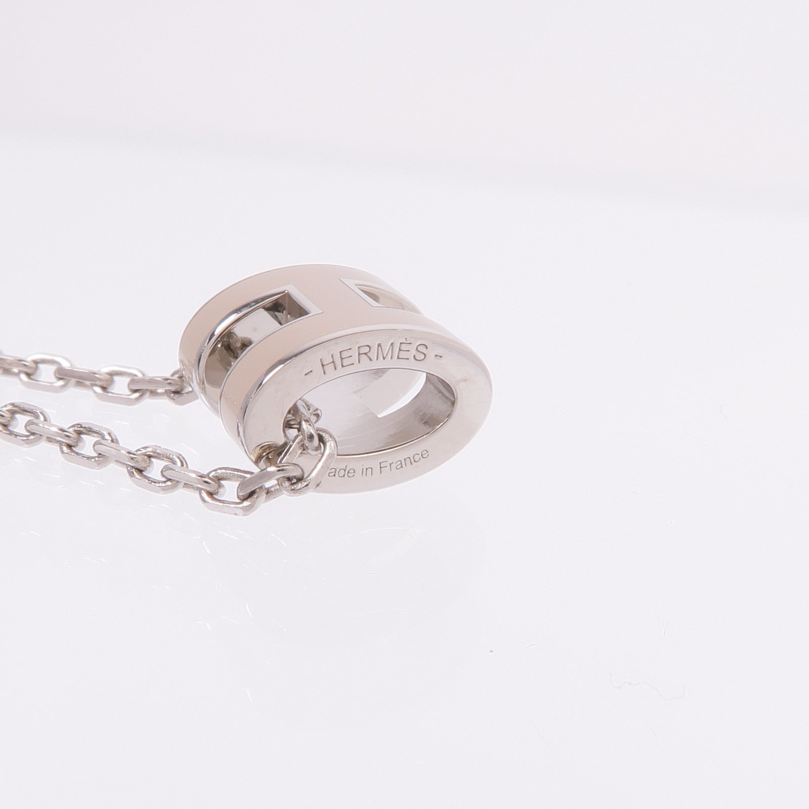HERMES 金屬Mini Pop H Necklace項鍊Etoupe