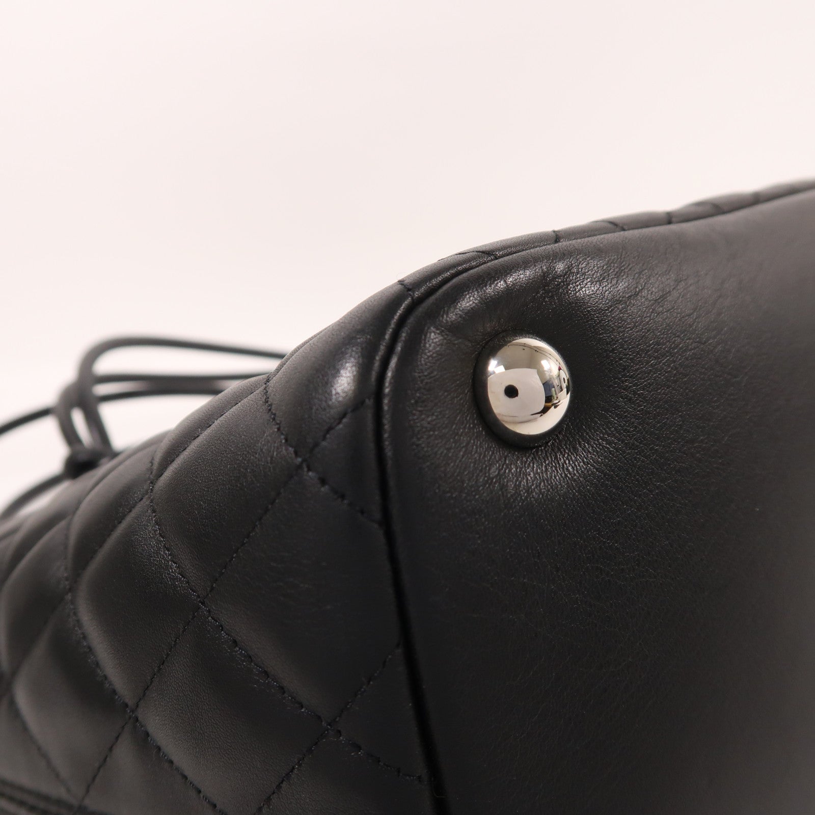 CHANEL 牛皮皮革Cambon Line Tote銀扣肩背袋