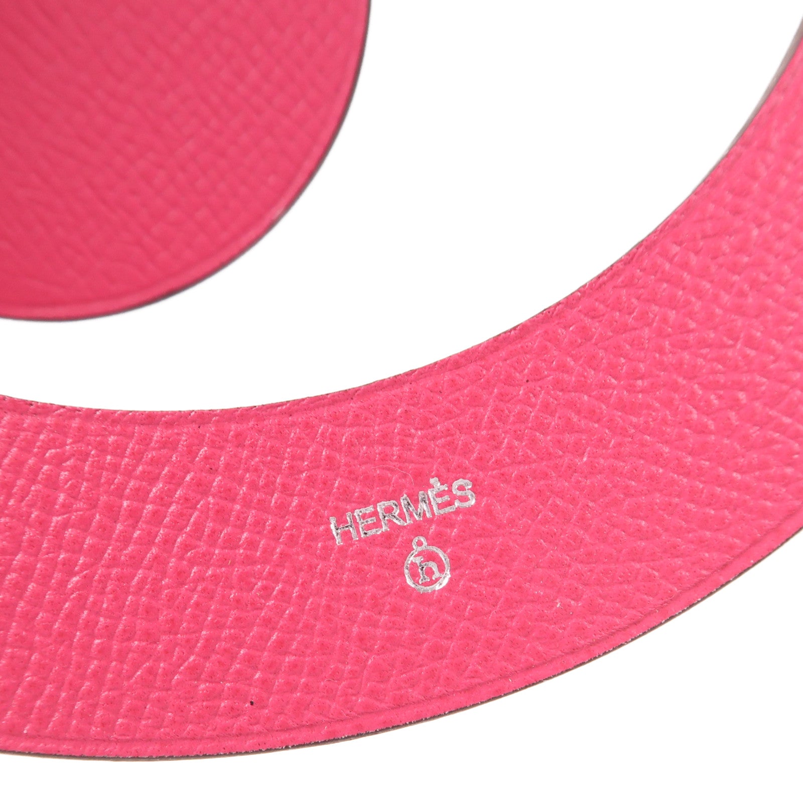 HERMES GHW Home Decor Wall Decoration Charm Veau Epsom Leather Pink