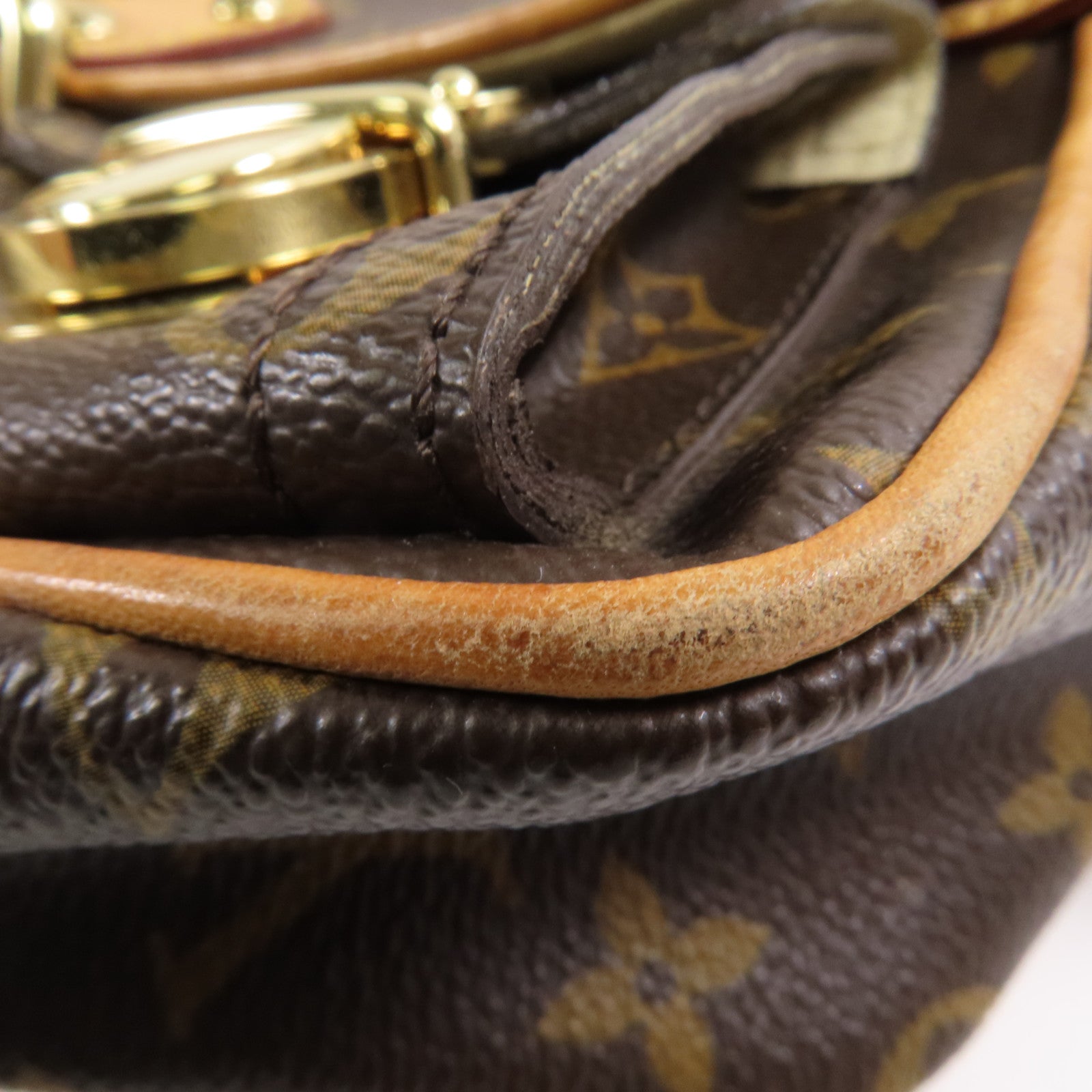 LOUIS VUITTON LV GHW Hudson PM Shoulder Bag M40027 Monogram Brown