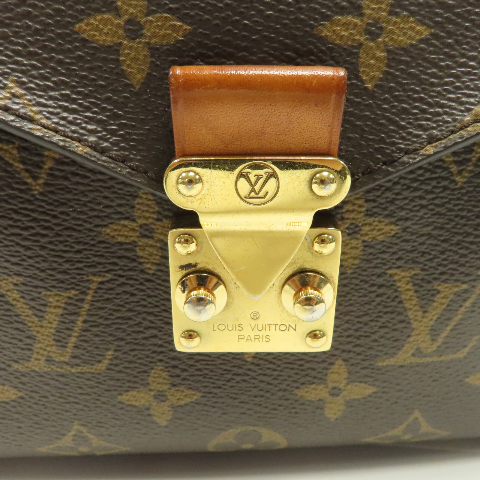 LOUIS VUITTON Monogram Metis金扣肩背袋棕色