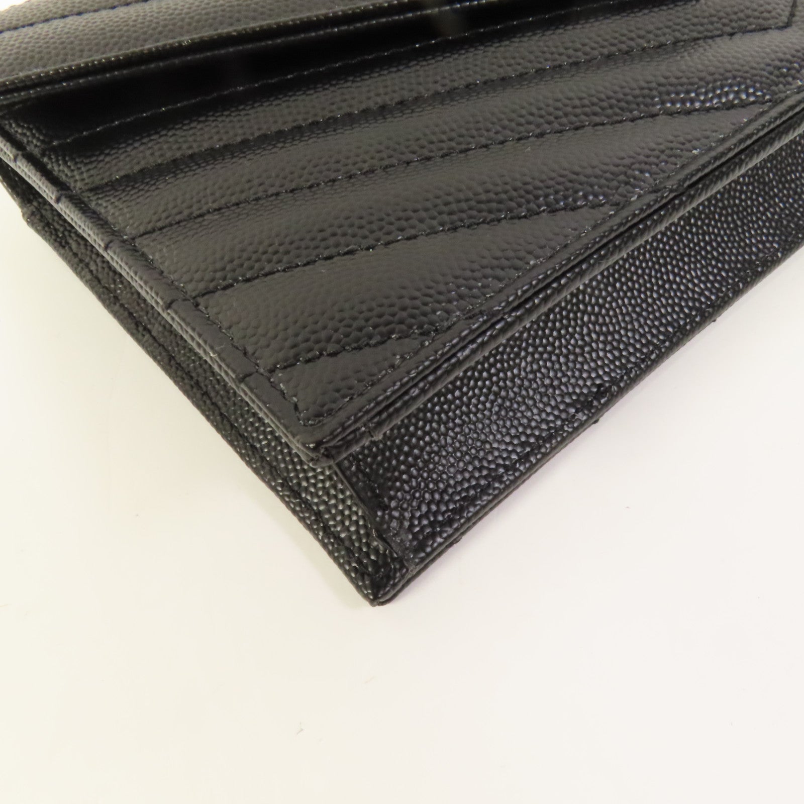 YVES SAINT LAURENT 牛皮皮革Cassandre Envelope Chain Wallet金扣鏈帶肩背袋