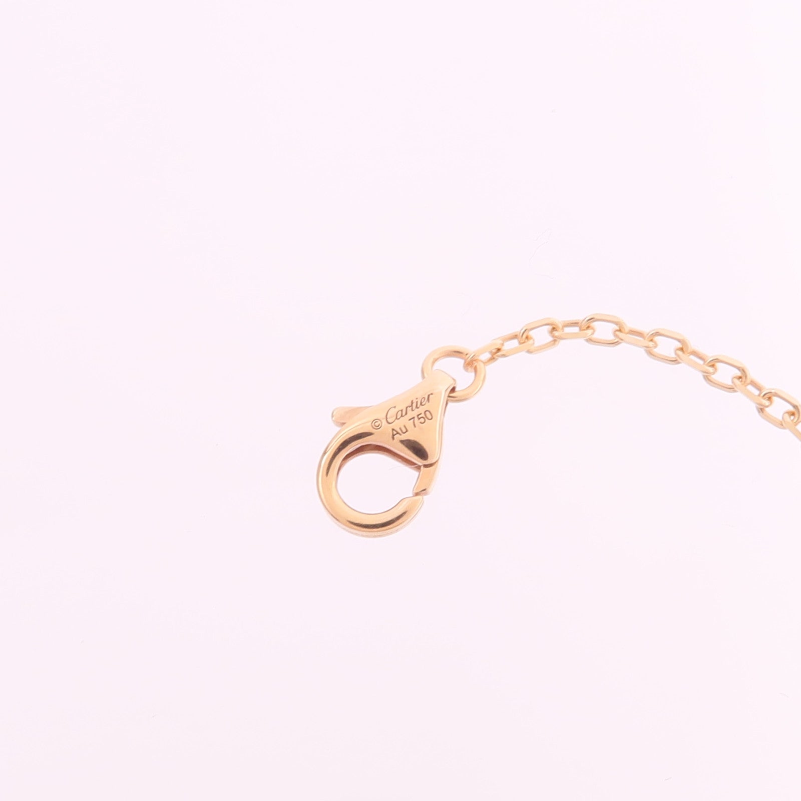 CARTIER 18K玫瑰金Love Pendant Paved鑽石項鍊