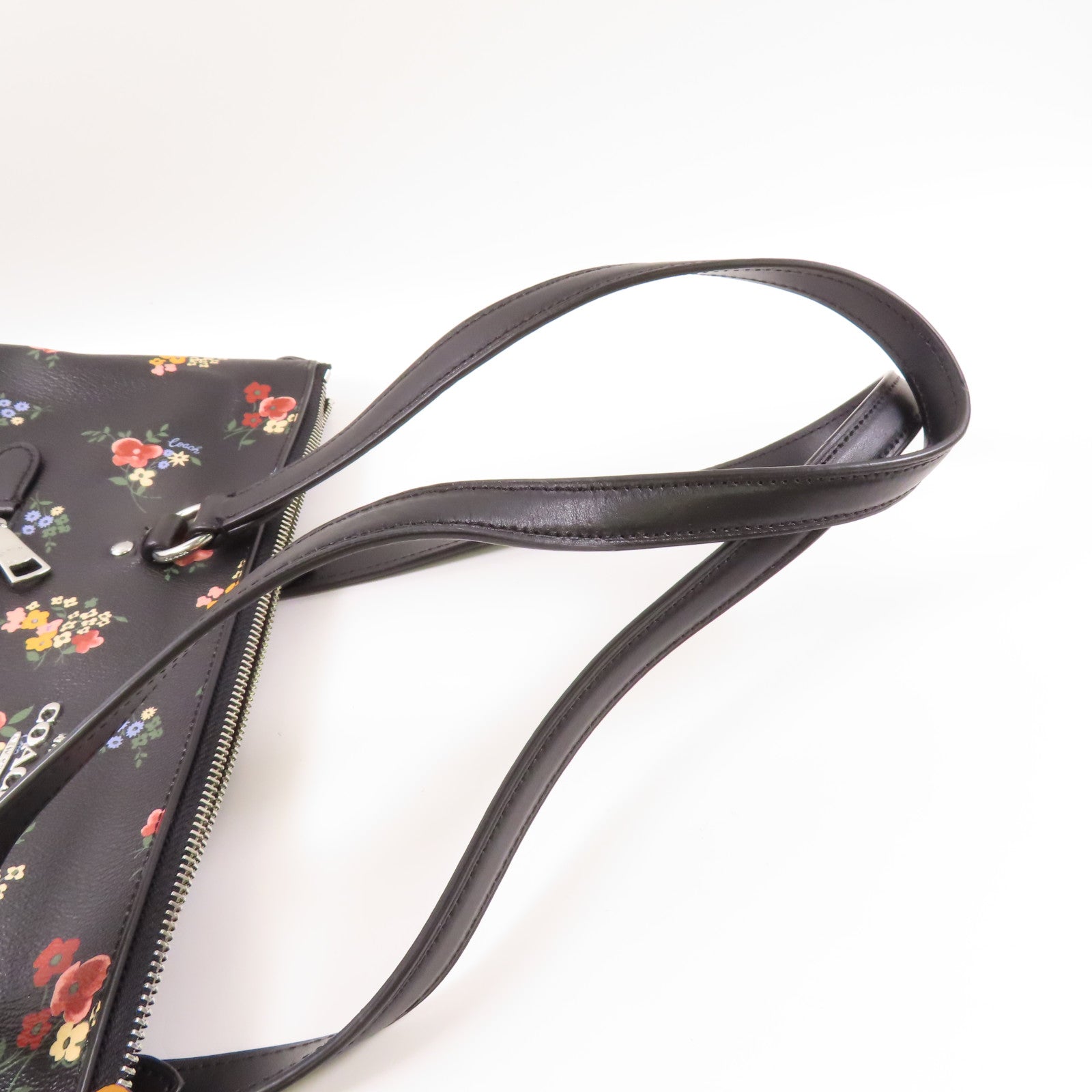 COACH 【激減優惠】塗層帆布Shoulder Tote銀扣肩背袋