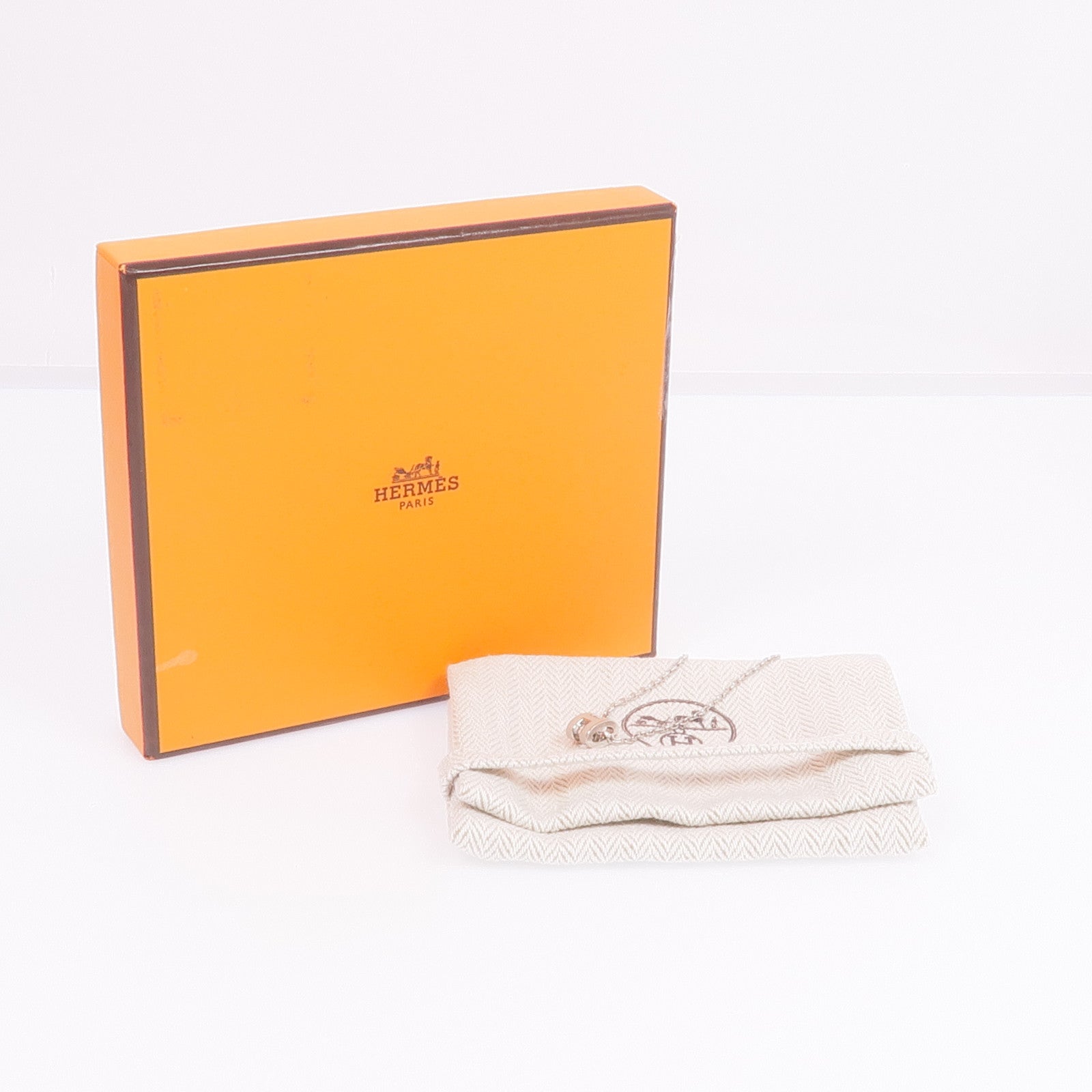 HERMES 金屬Mini Pop H Necklace項鍊Etoupe