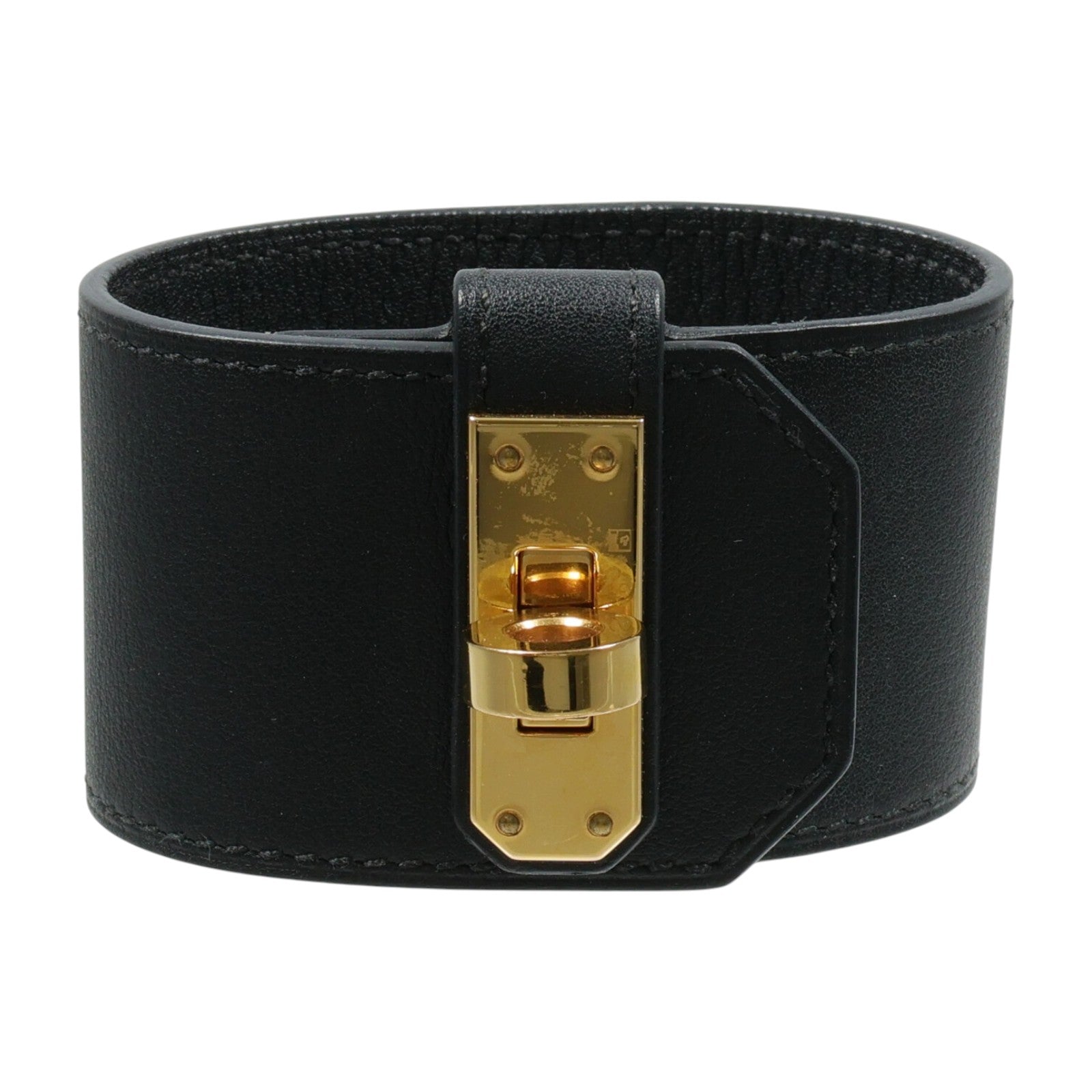 HERMES Evercolour皮革/金屬Kelly Twist Bracelet Large Model手鏈