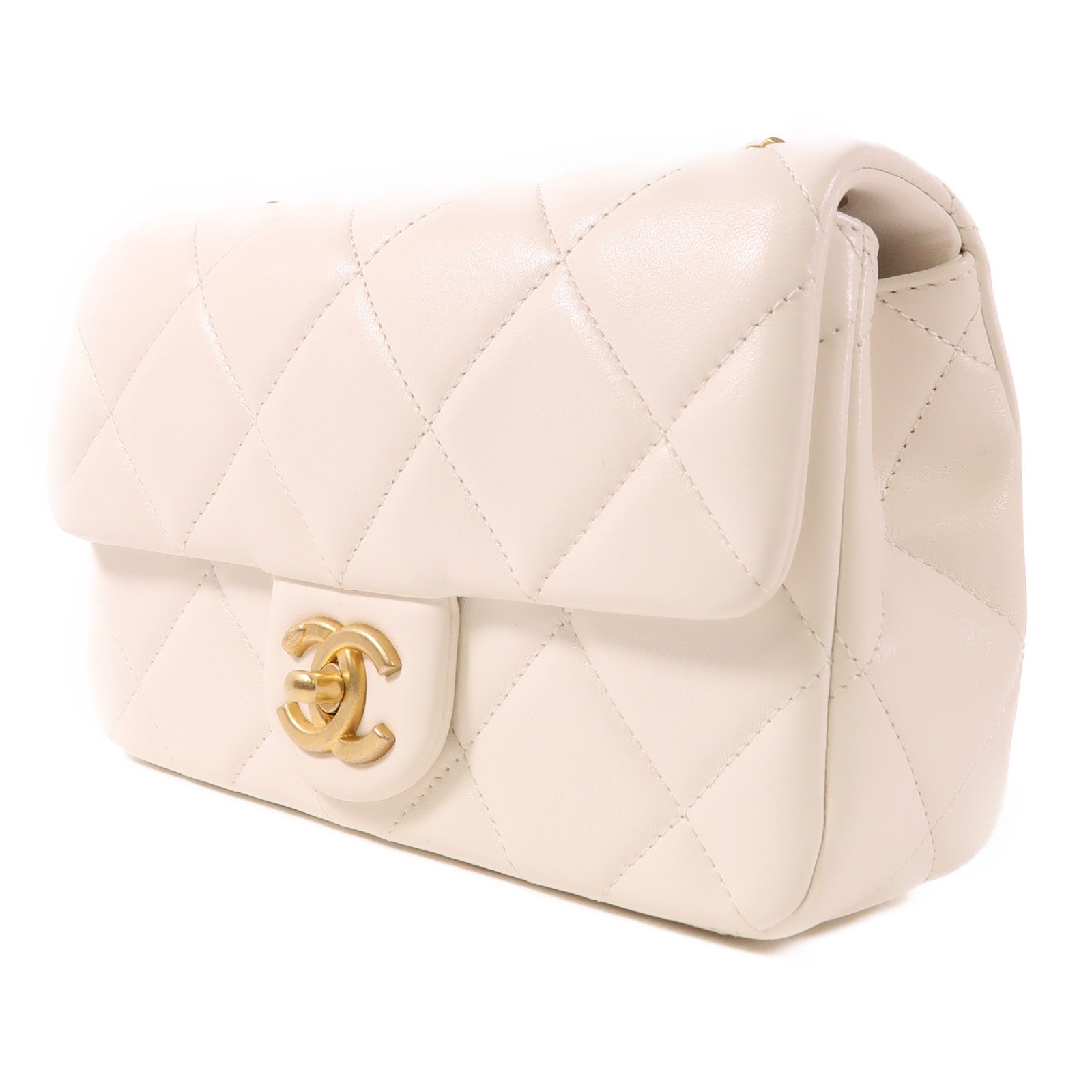 CHANEL 牛皮皮革Chain Shoulder Bag金扣肩背袋