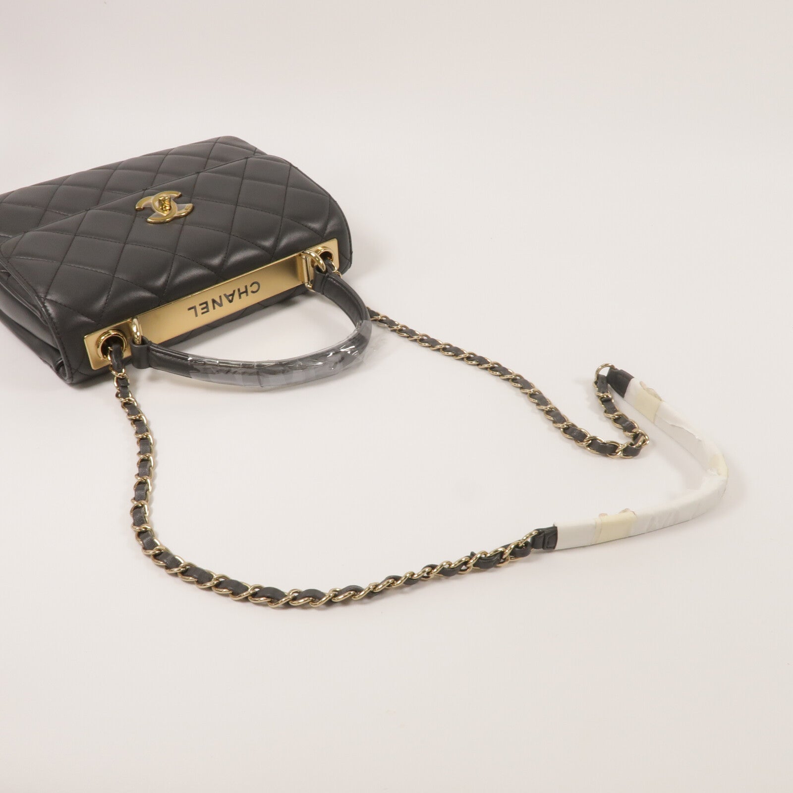 CHANEL 羊皮皮革Trendy CC鏈帶手挽肩背兩用袋