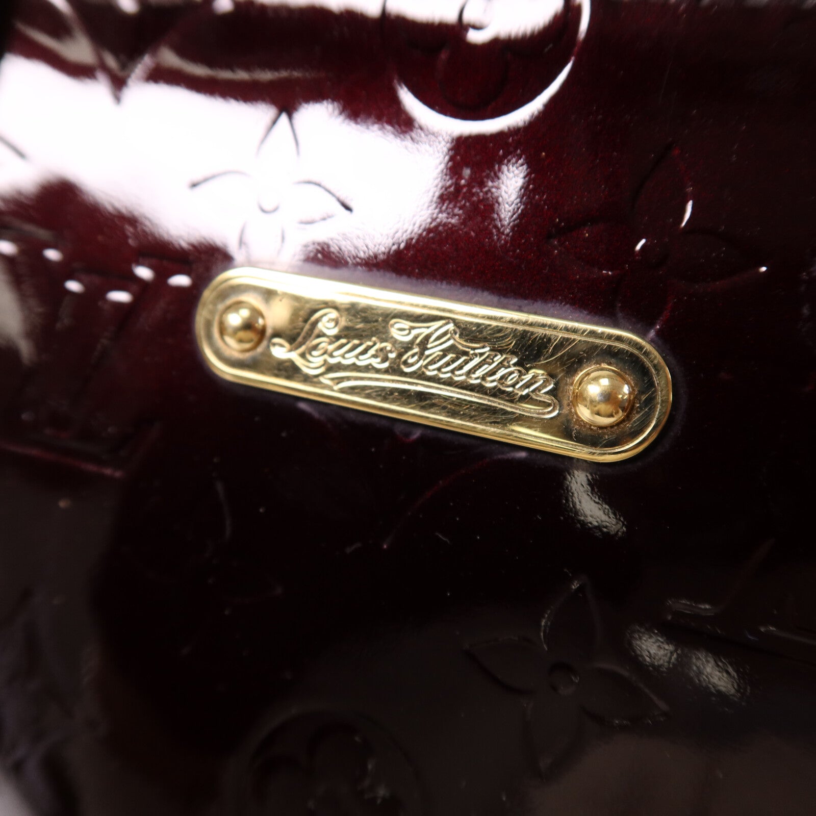 LOUIS VUITTON Monogram Vernis Bellevue GM金扣手挽袋