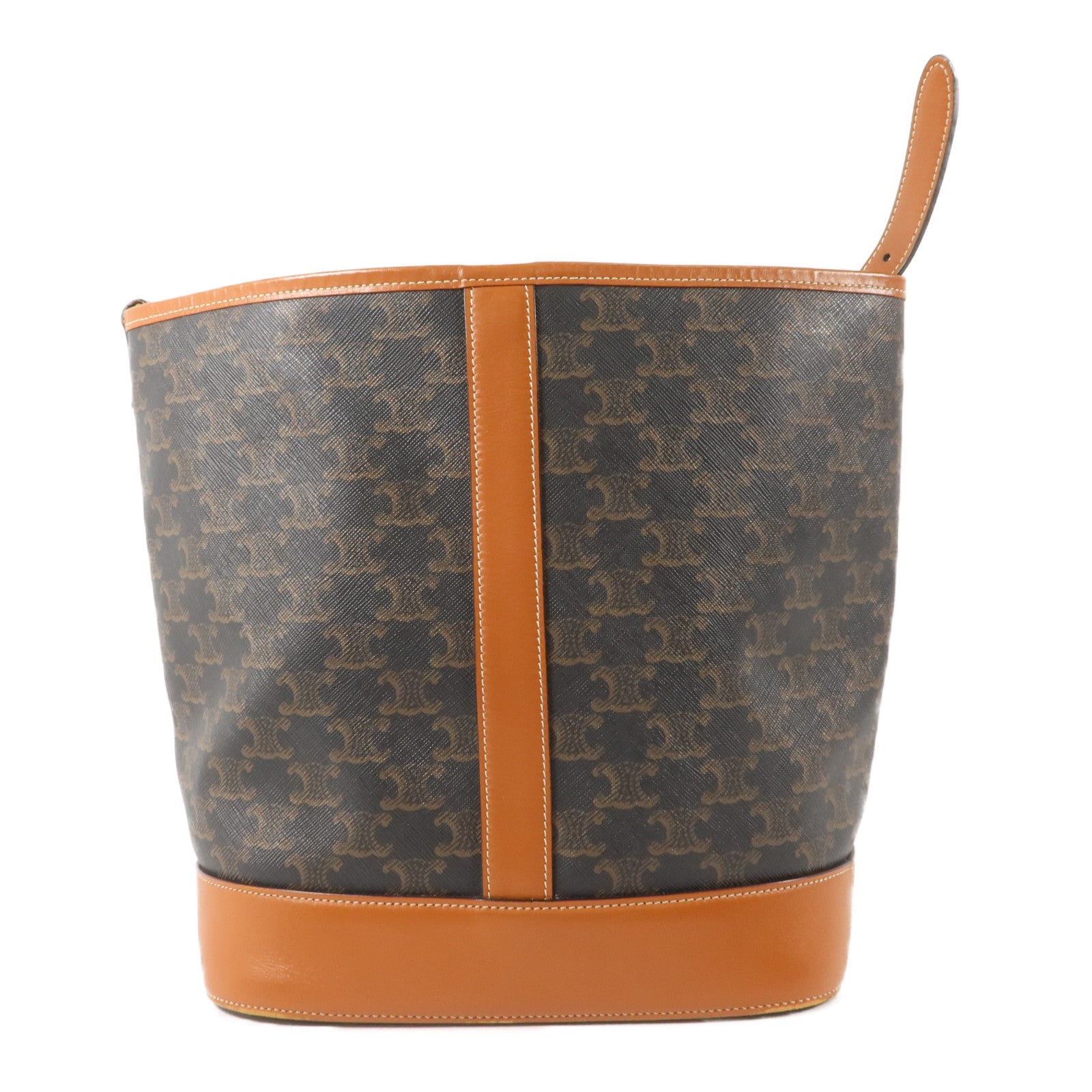 CELINE 塗層帆布Triomphe Bucket Medium肩背袋