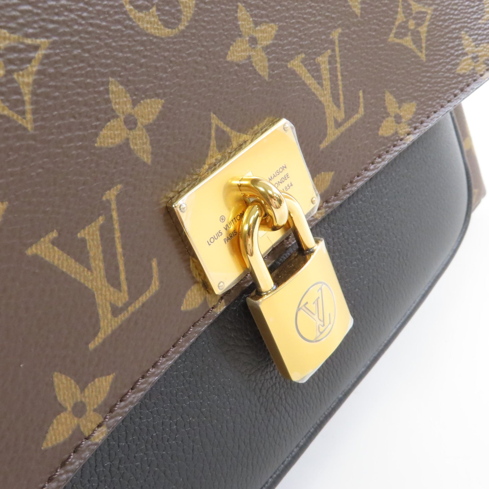 LOUIS VUITTON Monogram Marignan 2Way Shoulder Bag金扣手挽肩背兩用袋啡色/黑色