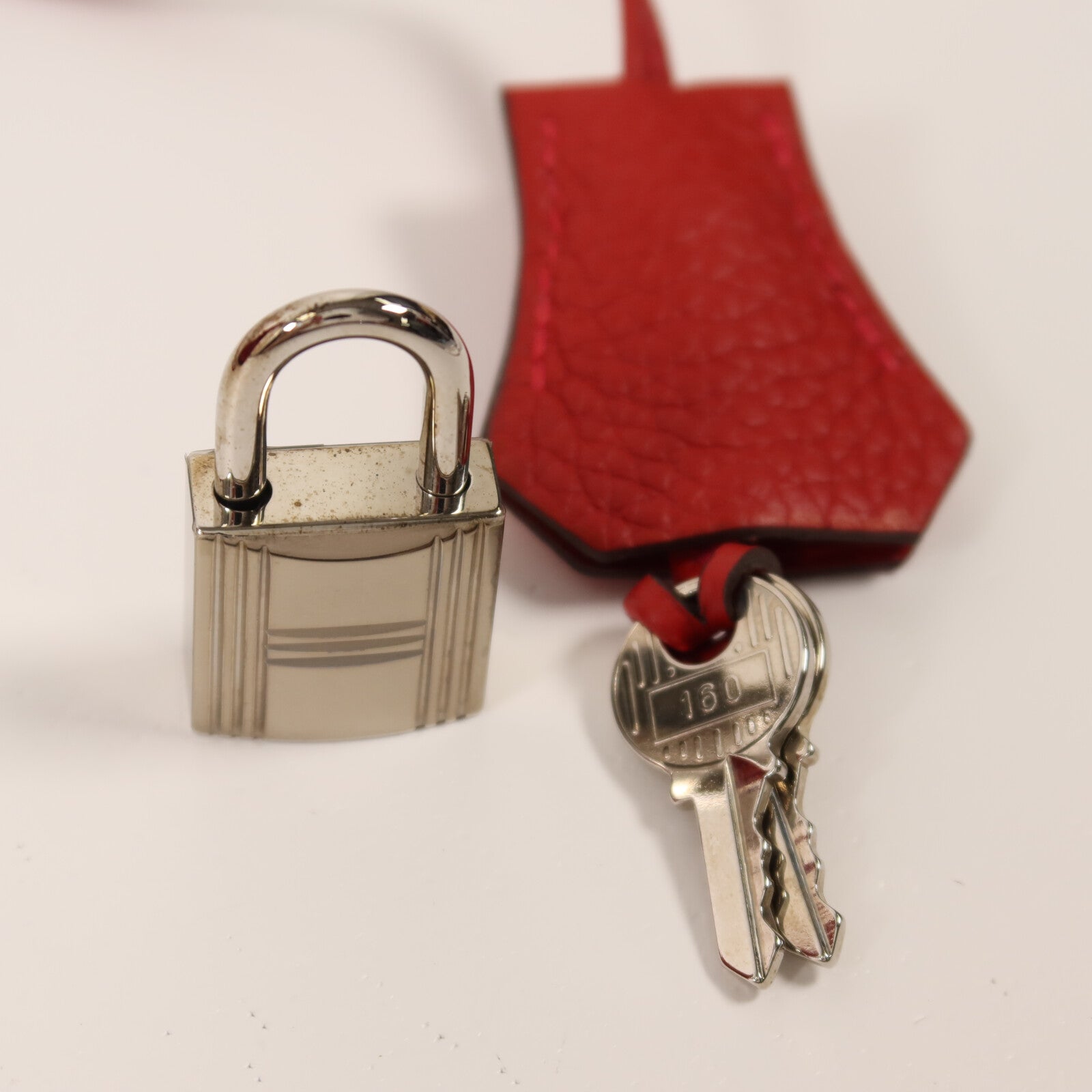 HERMES Clemence皮革Birkin 35手挽袋Rouge Casaque
