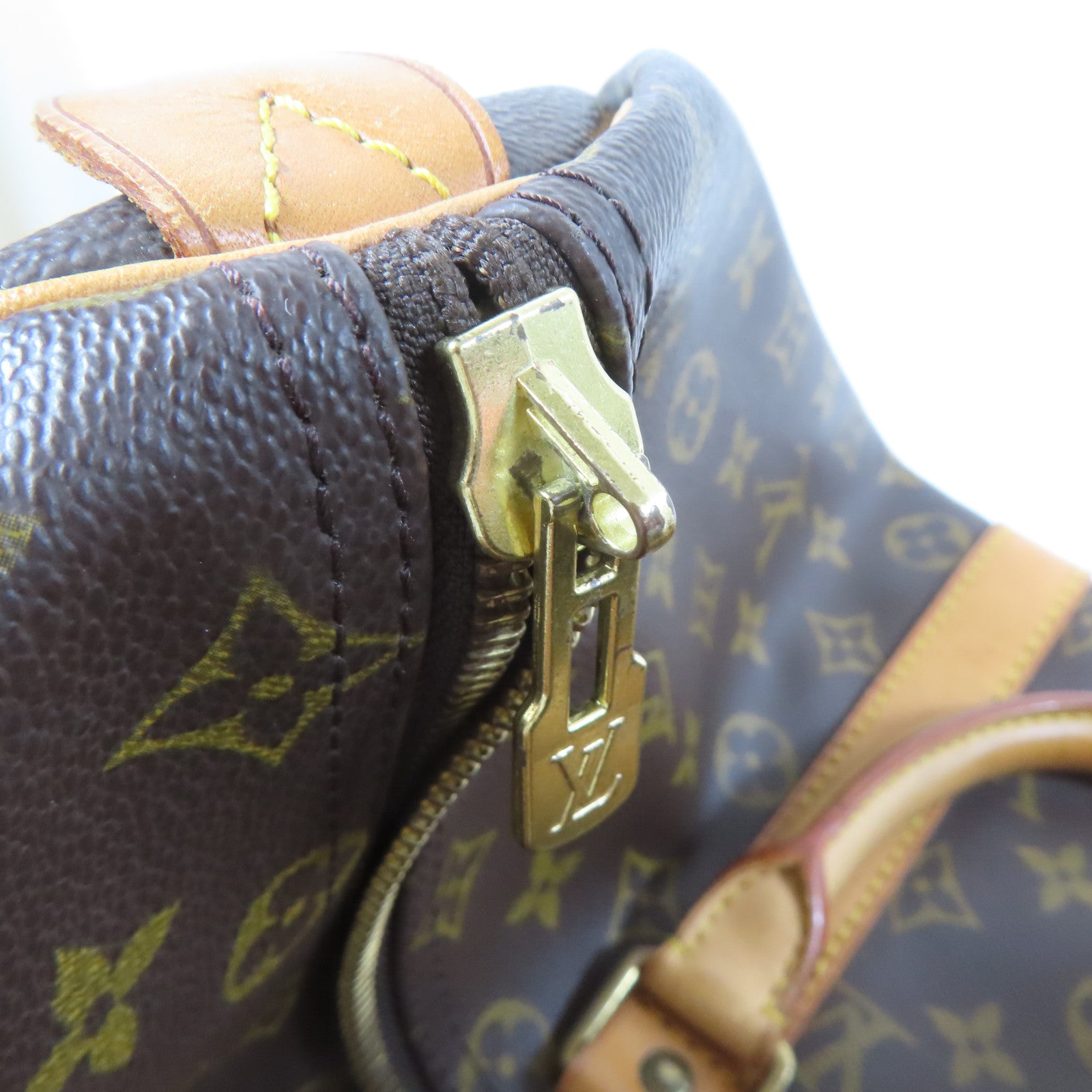 LOUIS VUITTON Monogram Keepall 45 Boston Bag金扣手挽袋啡色