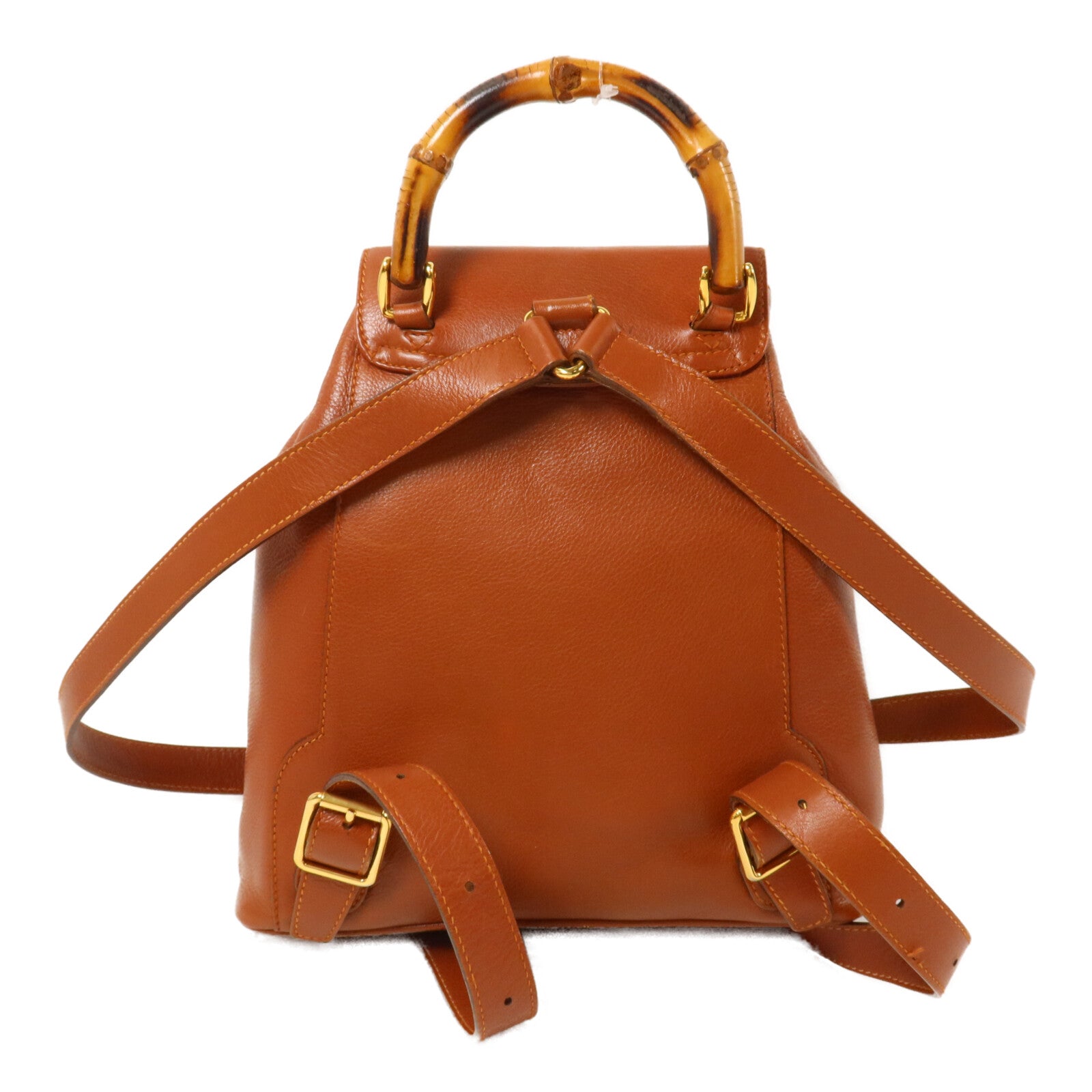 GUCCI 牛皮皮革Vintage Bamboo Backpack背包