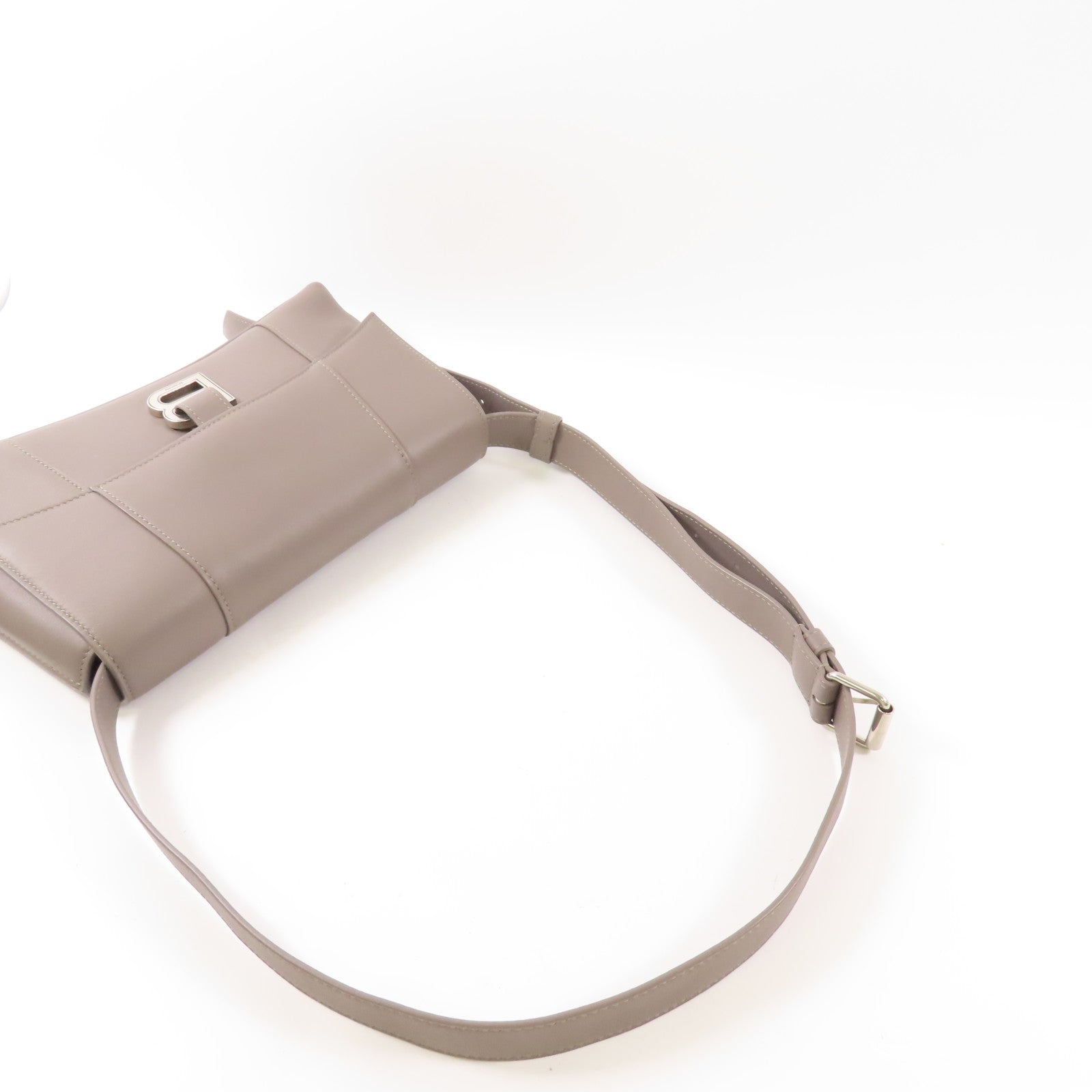 BALENCIAGA 牛皮皮革Downtown銀扣肩背袋
