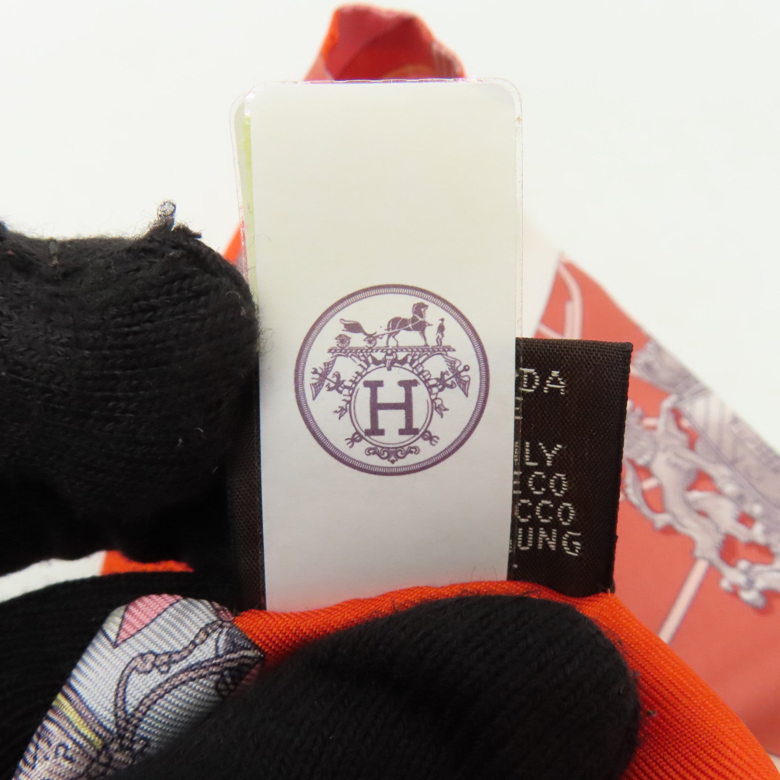 HERMES 【激減優惠】絲質Twilly絲巾紅色/粉紅色/白色
