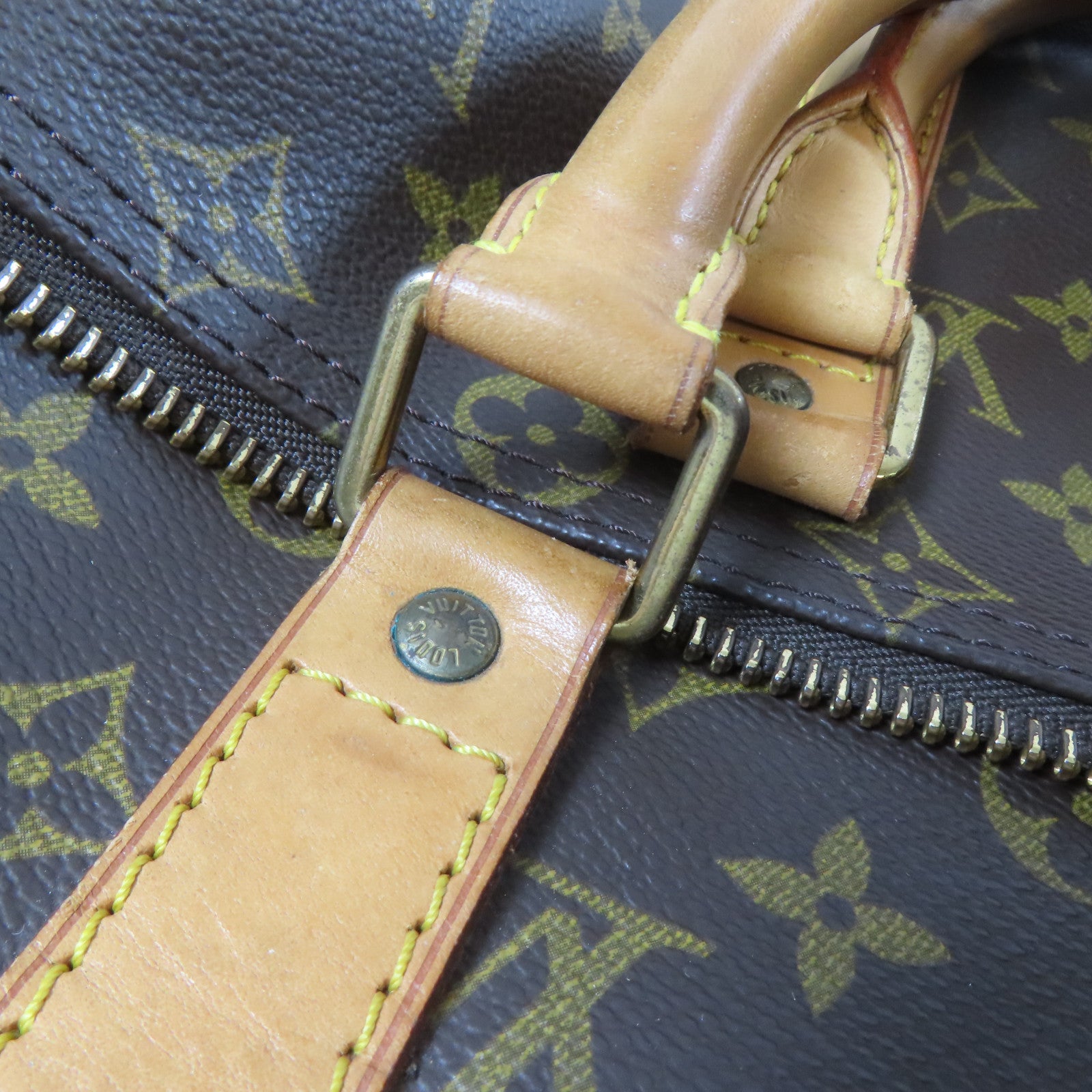 LOUIS VUITTON Monogram Keepall 45 Boston Bag金扣手挽袋啡色