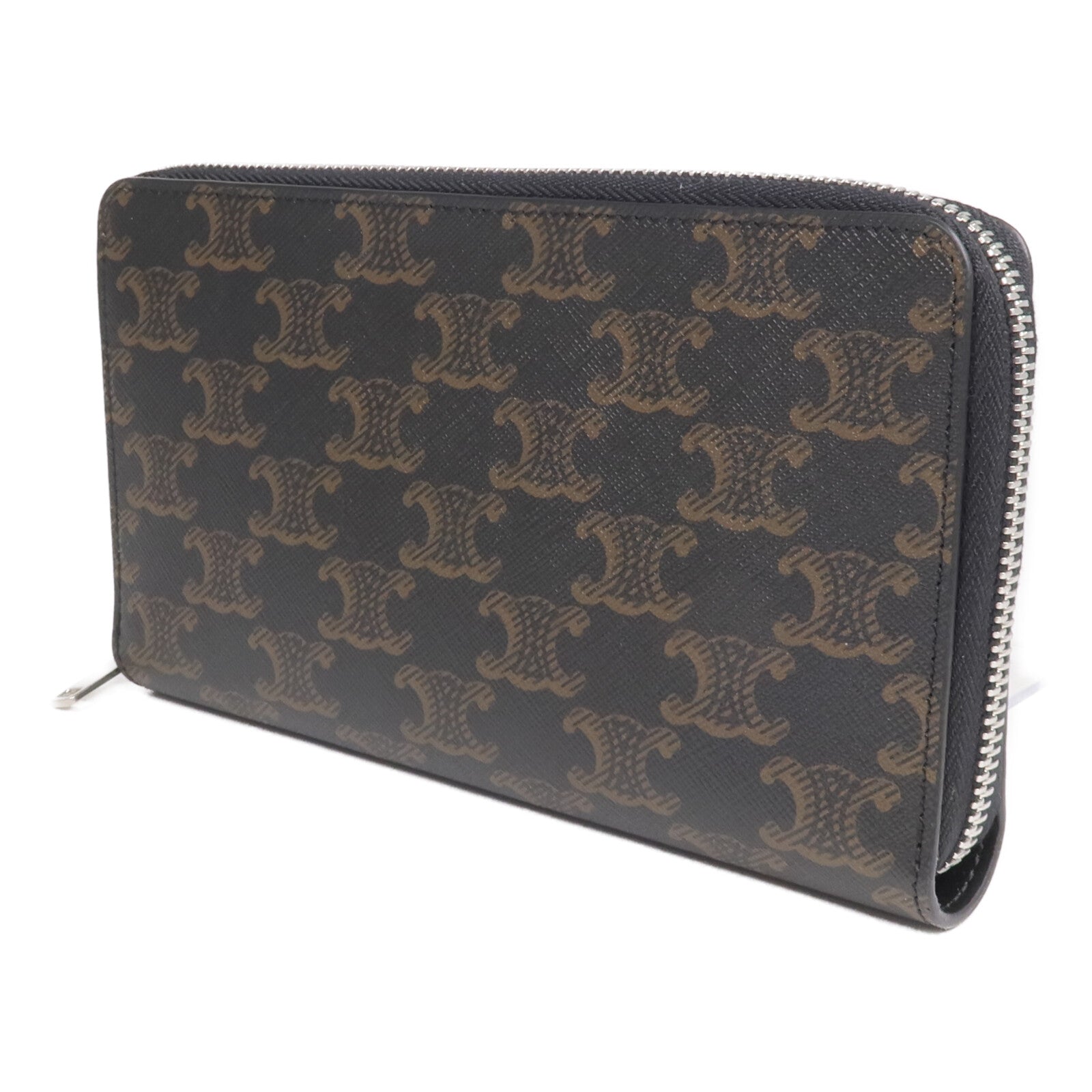CELINE 塗層帆布Long Wallet銀扣長錢包