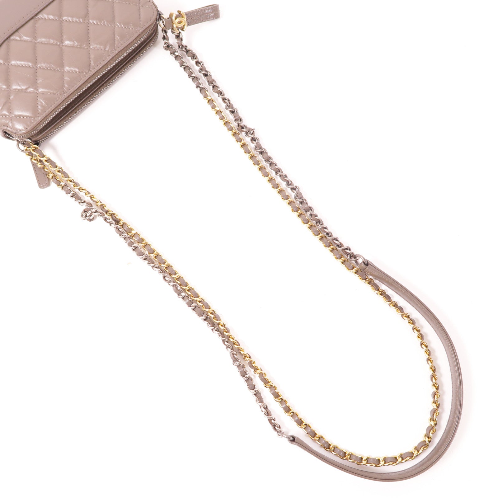 CHANEL 羊皮皮革Gabrielle Mini鏈帶肩背袋