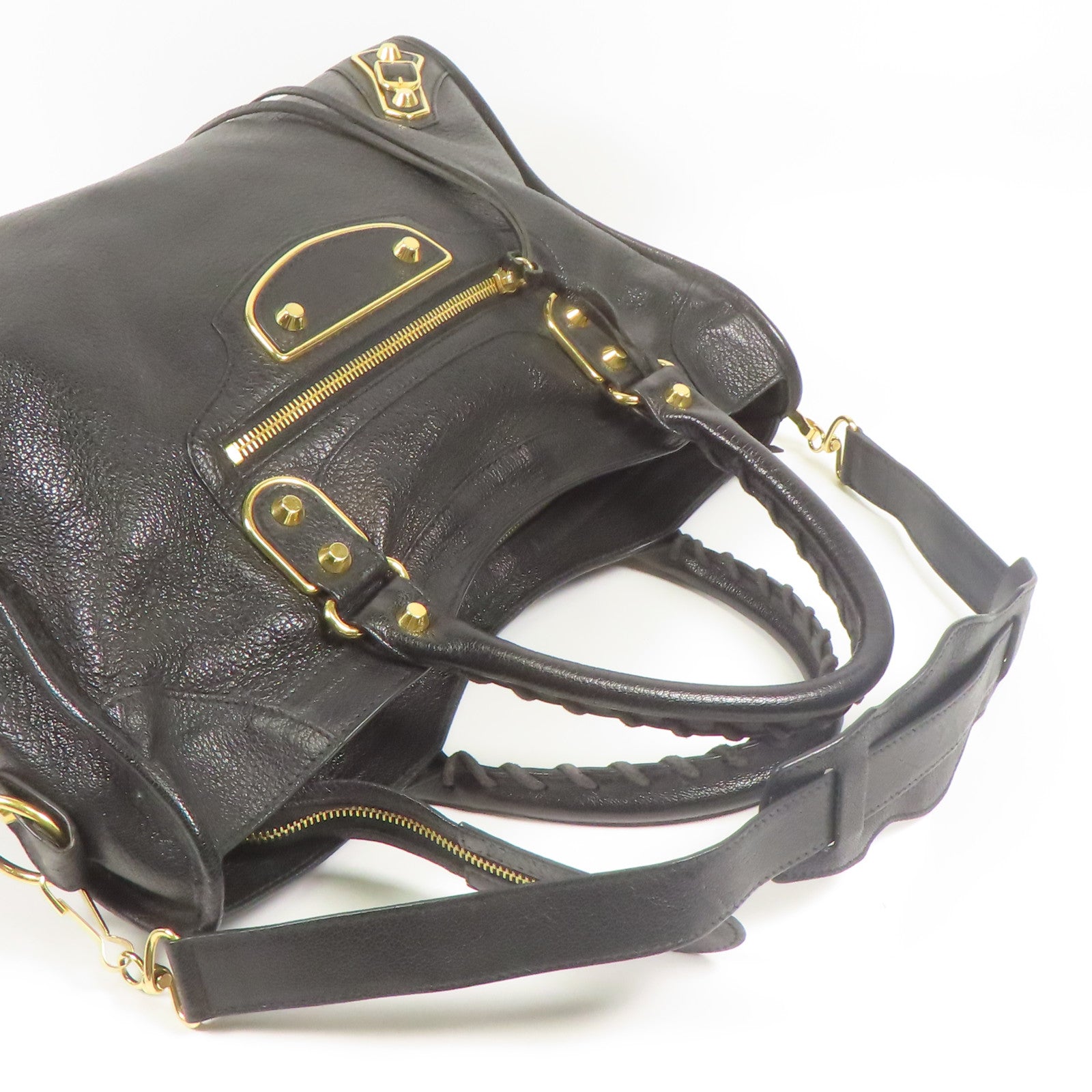 BALENCIAGA 牛皮皮革City金扣手挽肩背兩用袋