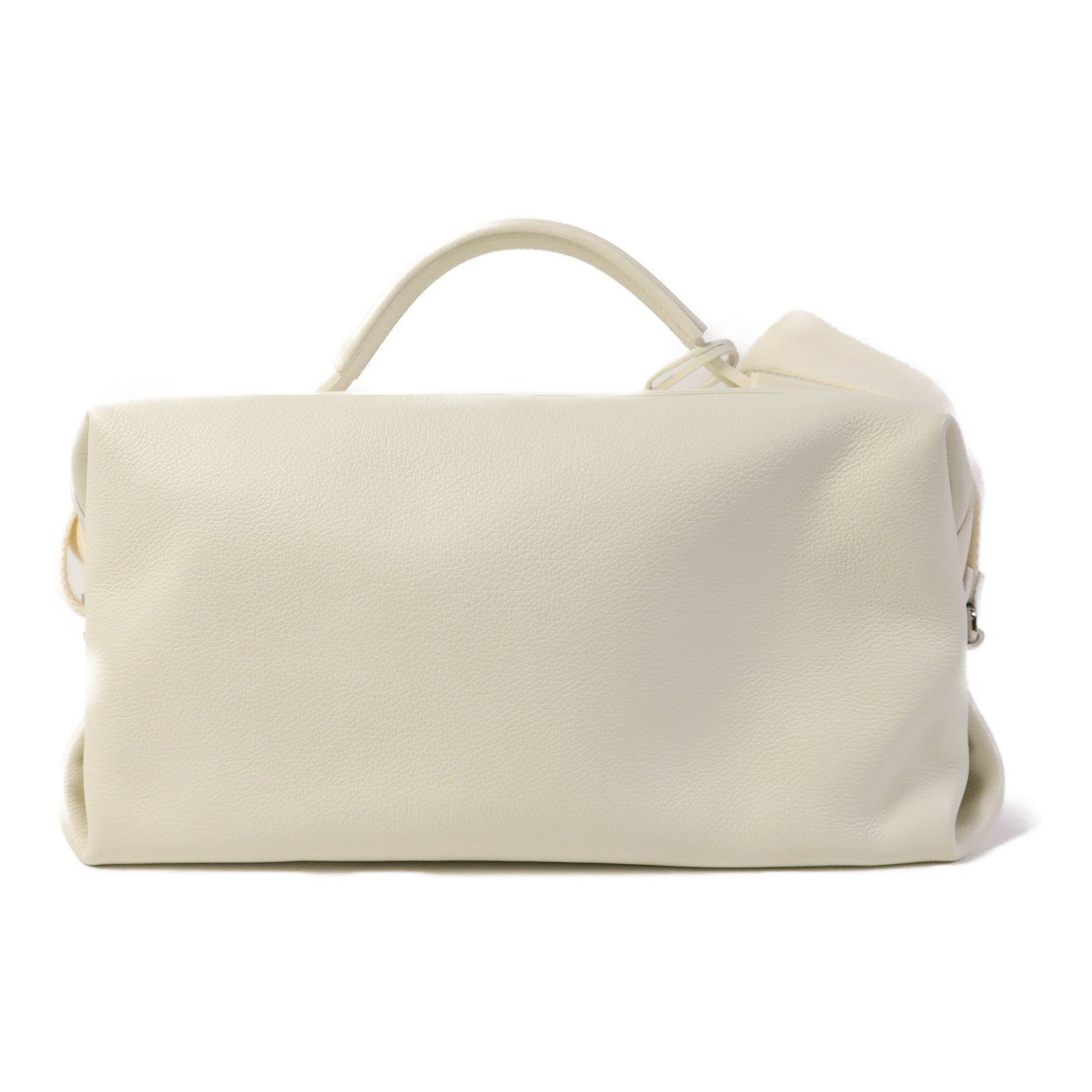 HERMES Evercolor皮革Emile 30銀扣肩背袋Blanc