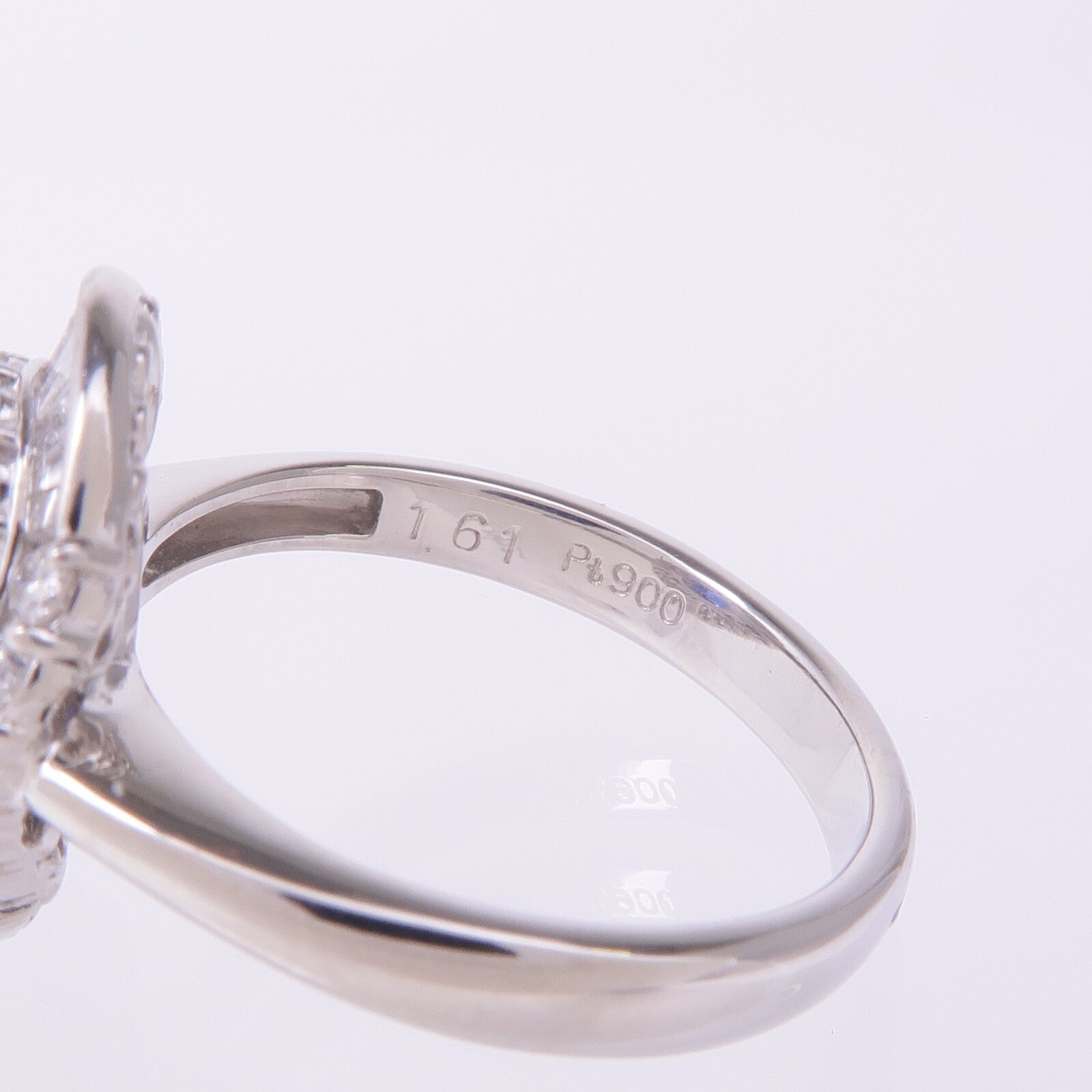 JEWELRY PT900鉑金Sapphire Diamond Ring藍寶石/鑽石戒指US#6.25