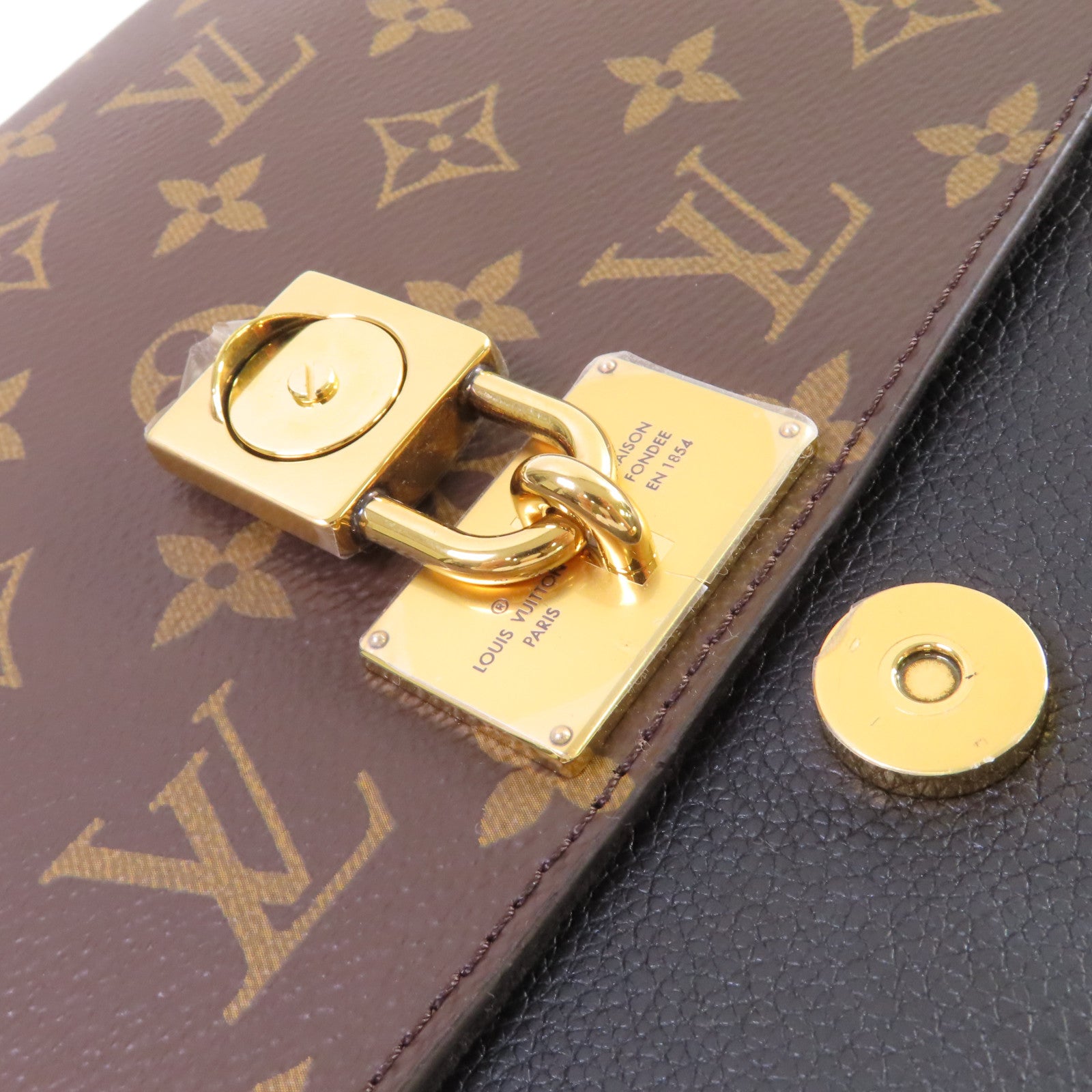 LOUIS VUITTON Monogram Marignan 2Way Shoulder Bag金扣手挽肩背兩用袋啡色/黑色
