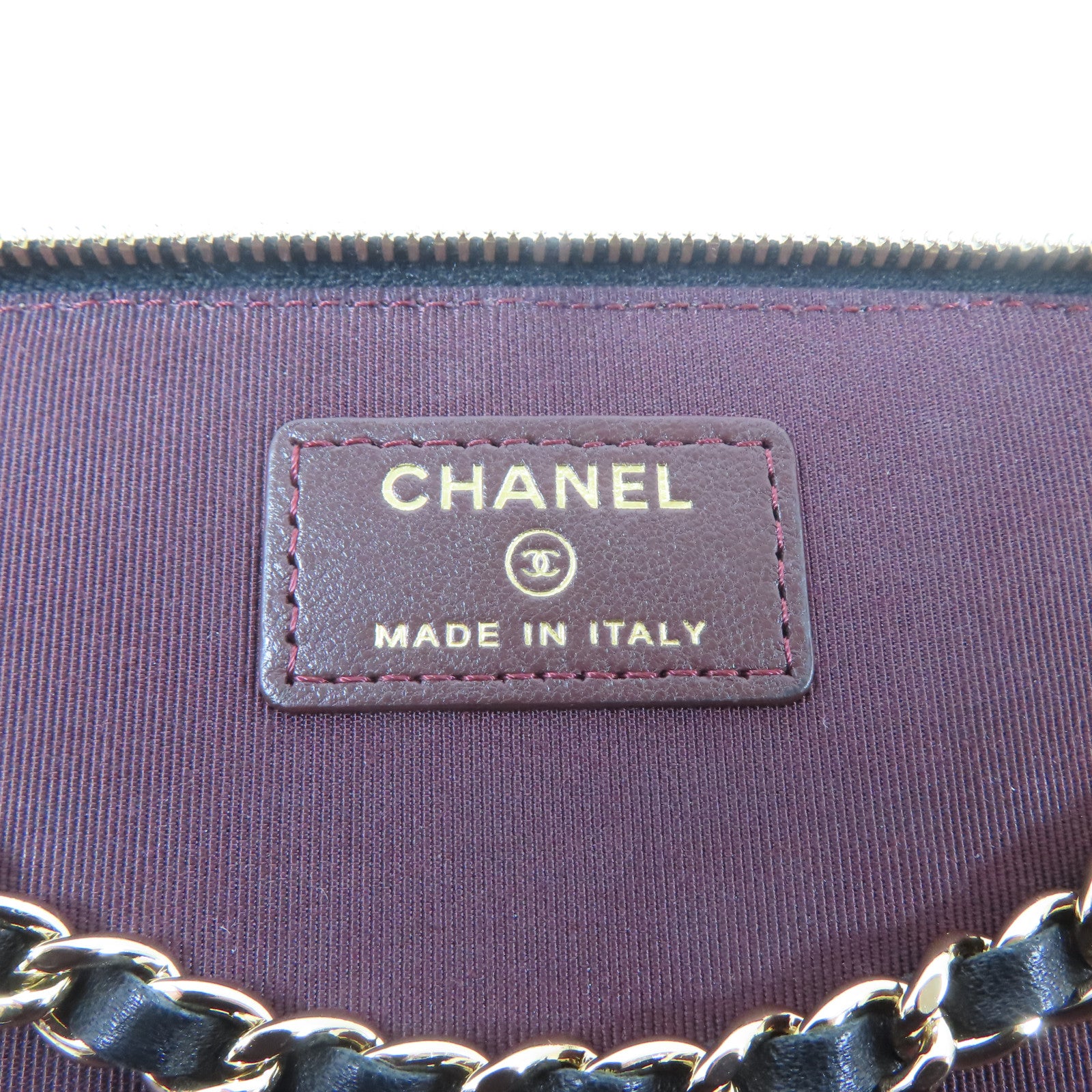 CHANEL 菱格羊皮皮革Vanity Bag金扣鏈帶肩背袋黑色