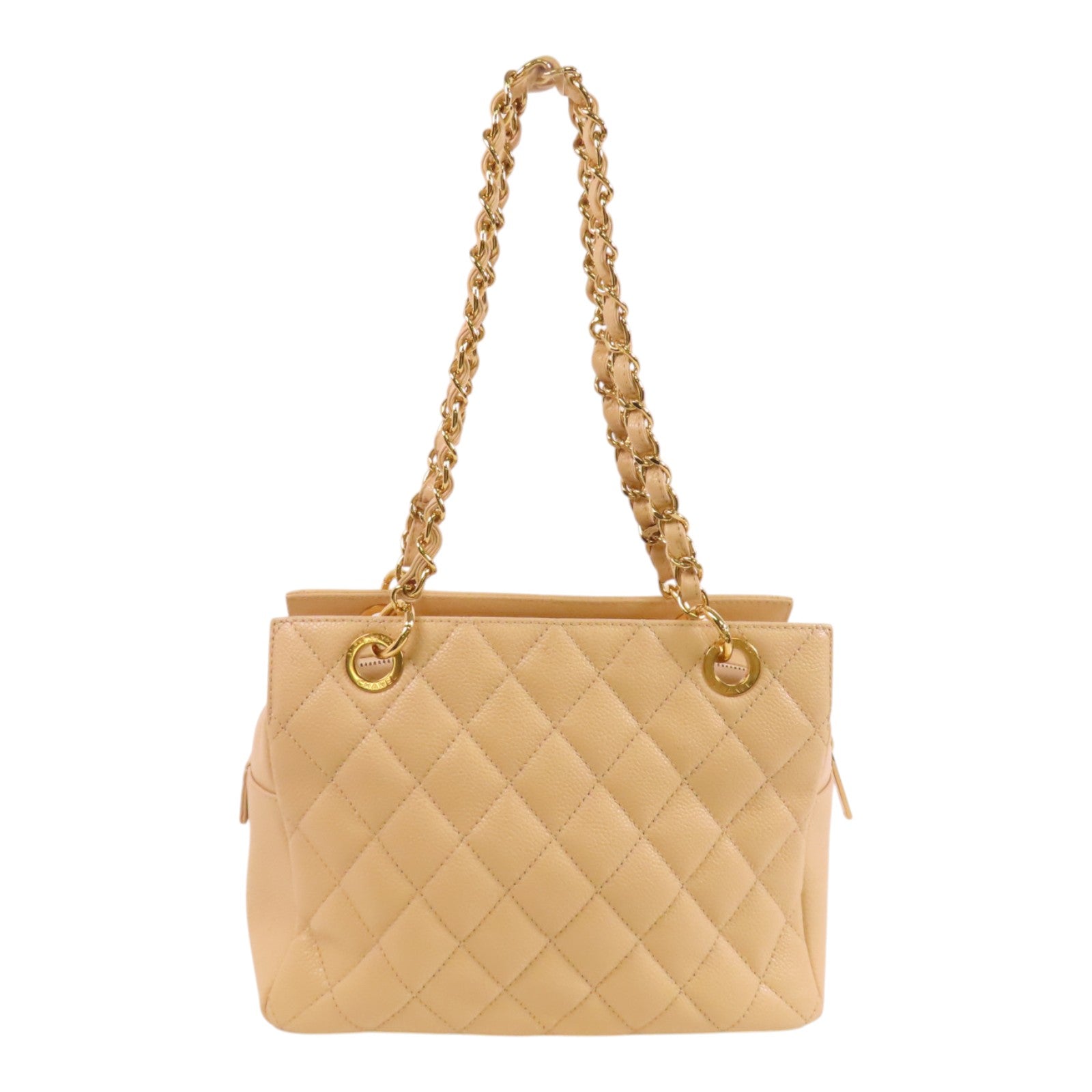 CHANEL 牛皮皮革Chain Shoulder Bag金扣鏈帶肩背愛