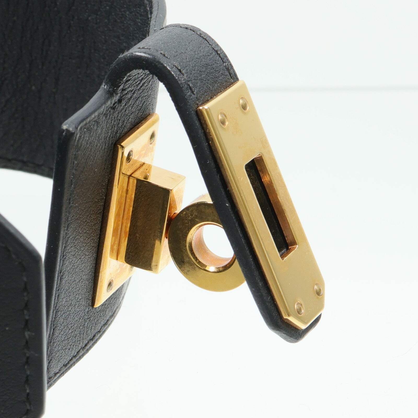 HERMES Evercolour皮革/金屬Kelly Twist Bracelet Large Model手鏈
