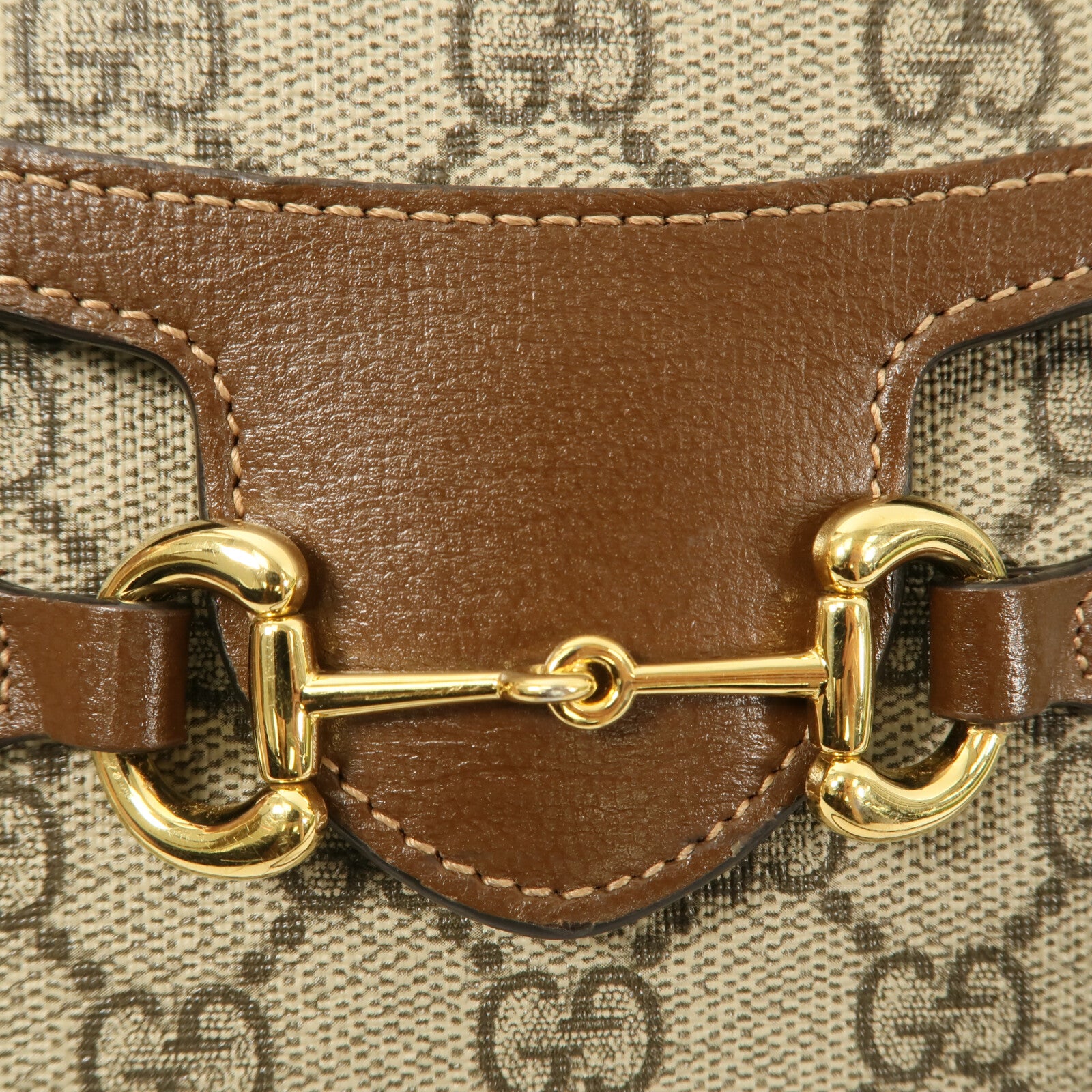 GUCCI 塗層帆布Horsebit 1955 Mini肩背袋