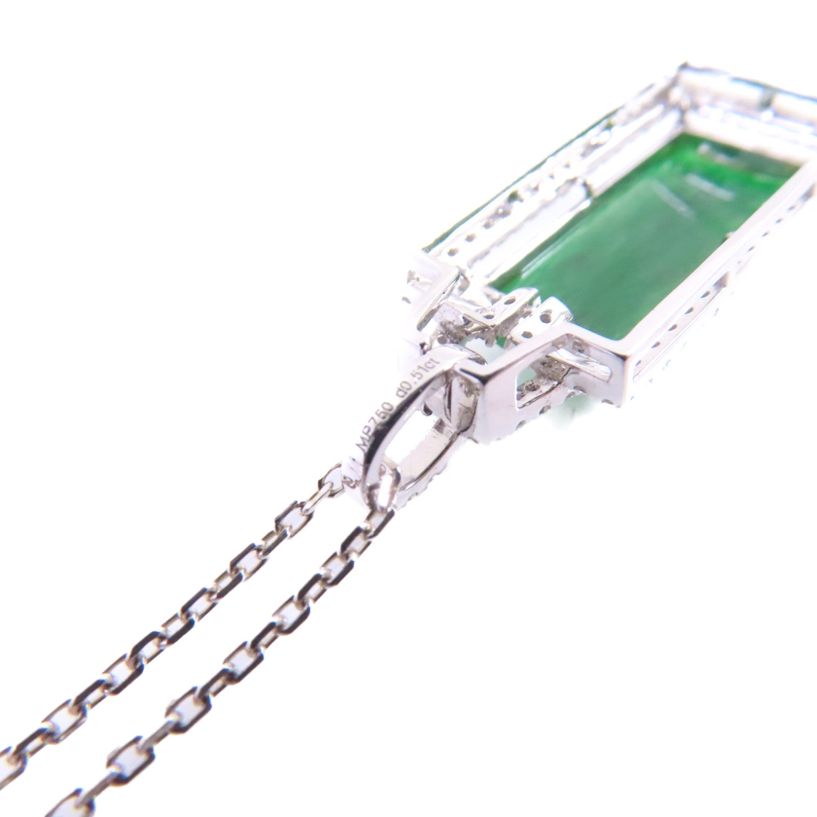 JEWELRY 18K白金/翡翠/鑽石Jade Diamond Necklace項鏈