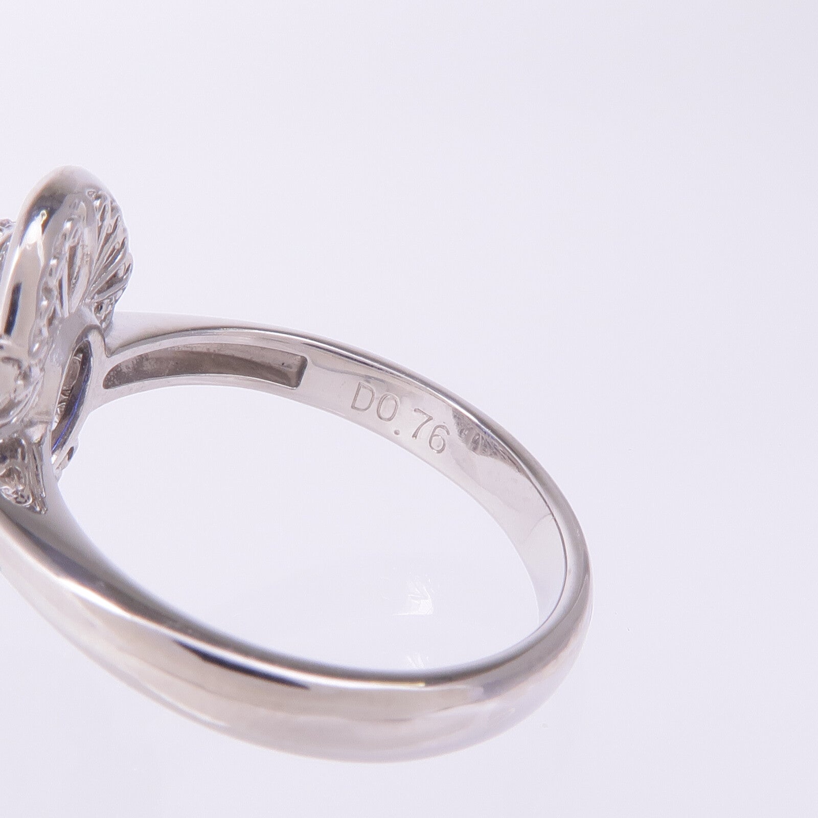 JEWELRY PT900鉑金Sapphire Diamond Ring藍寶石/鑽石戒指US#6.25