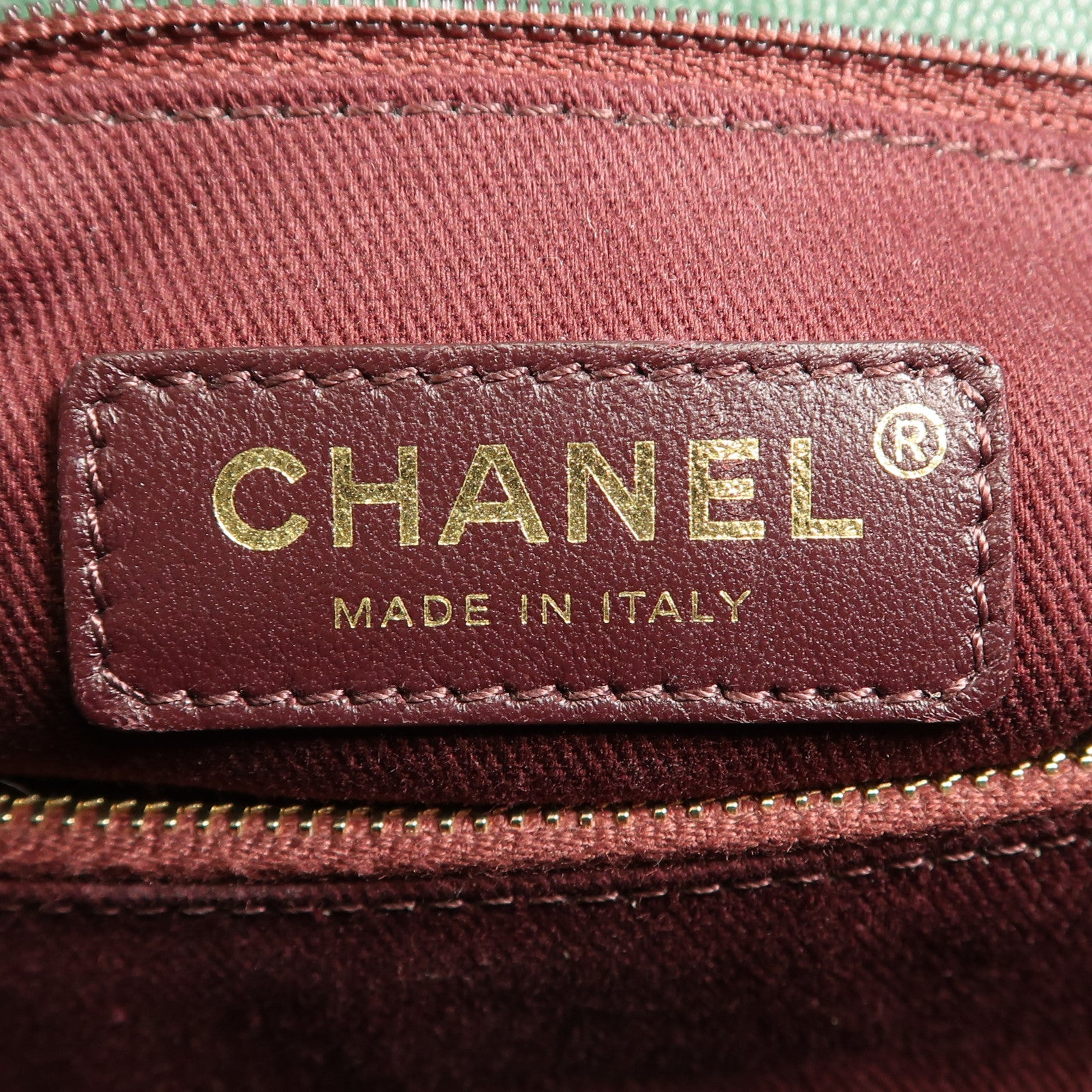 CHANEL 牛皮皮革Coco Handle Large金扣鏈帶手挽肩背兩用袋
