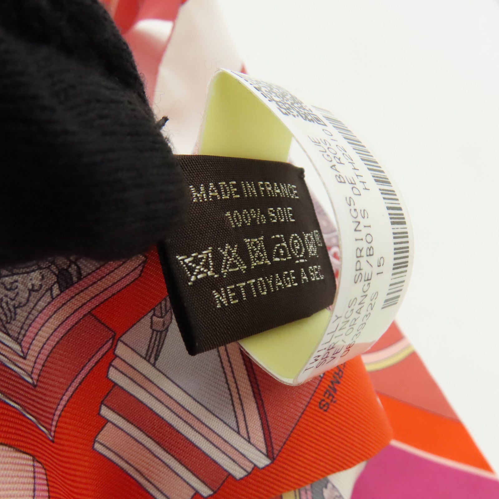 HERMES 【激減優惠】絲質Twilly絲巾紅色/粉紅色/白色