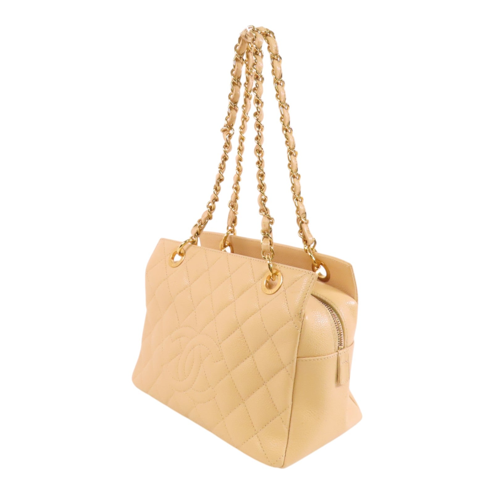CHANEL 牛皮皮革Chain Shoulder Bag金扣鏈帶肩背愛