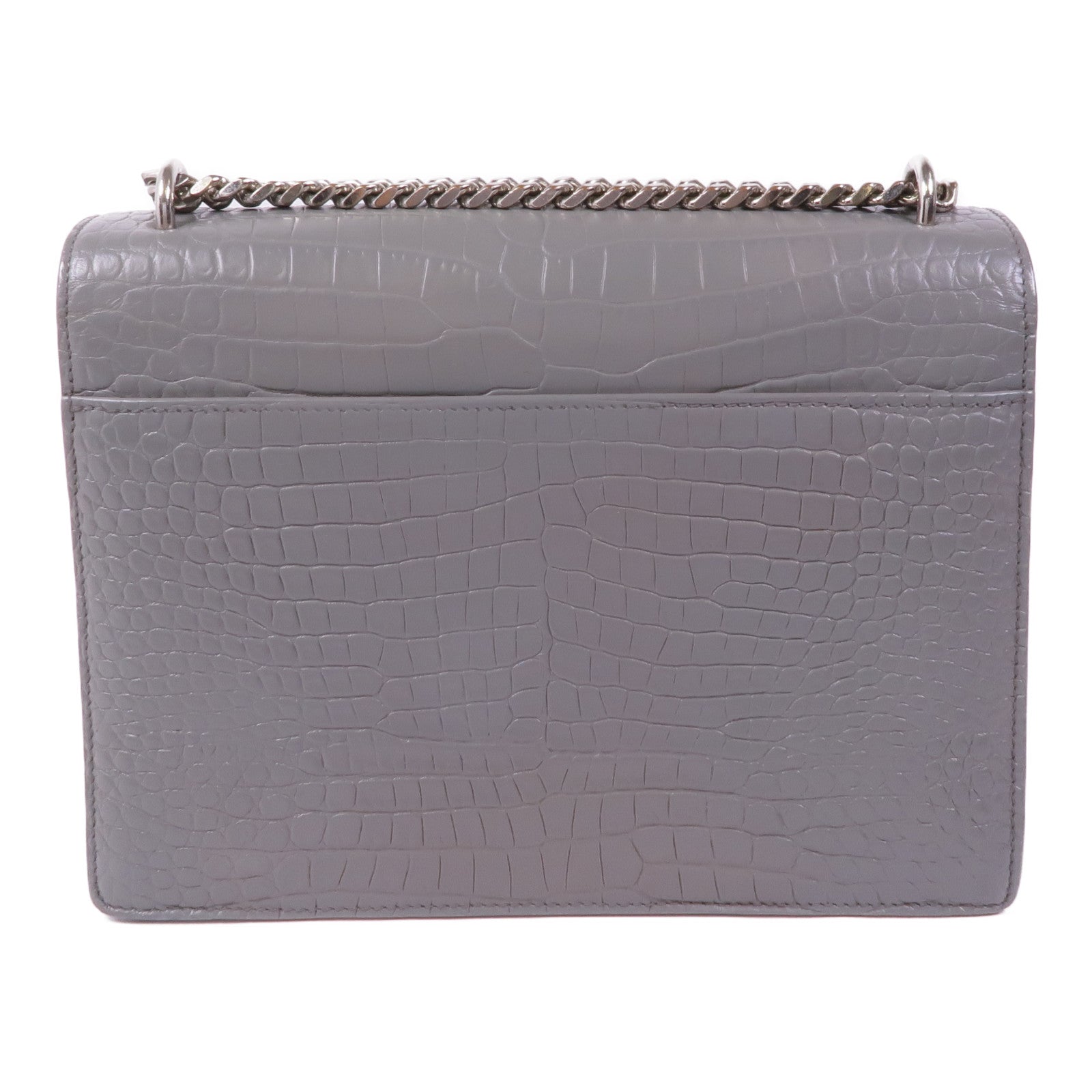 SAINT LAURENT 牛皮皮革Sunset Medium銀扣鏈帶肩背袋