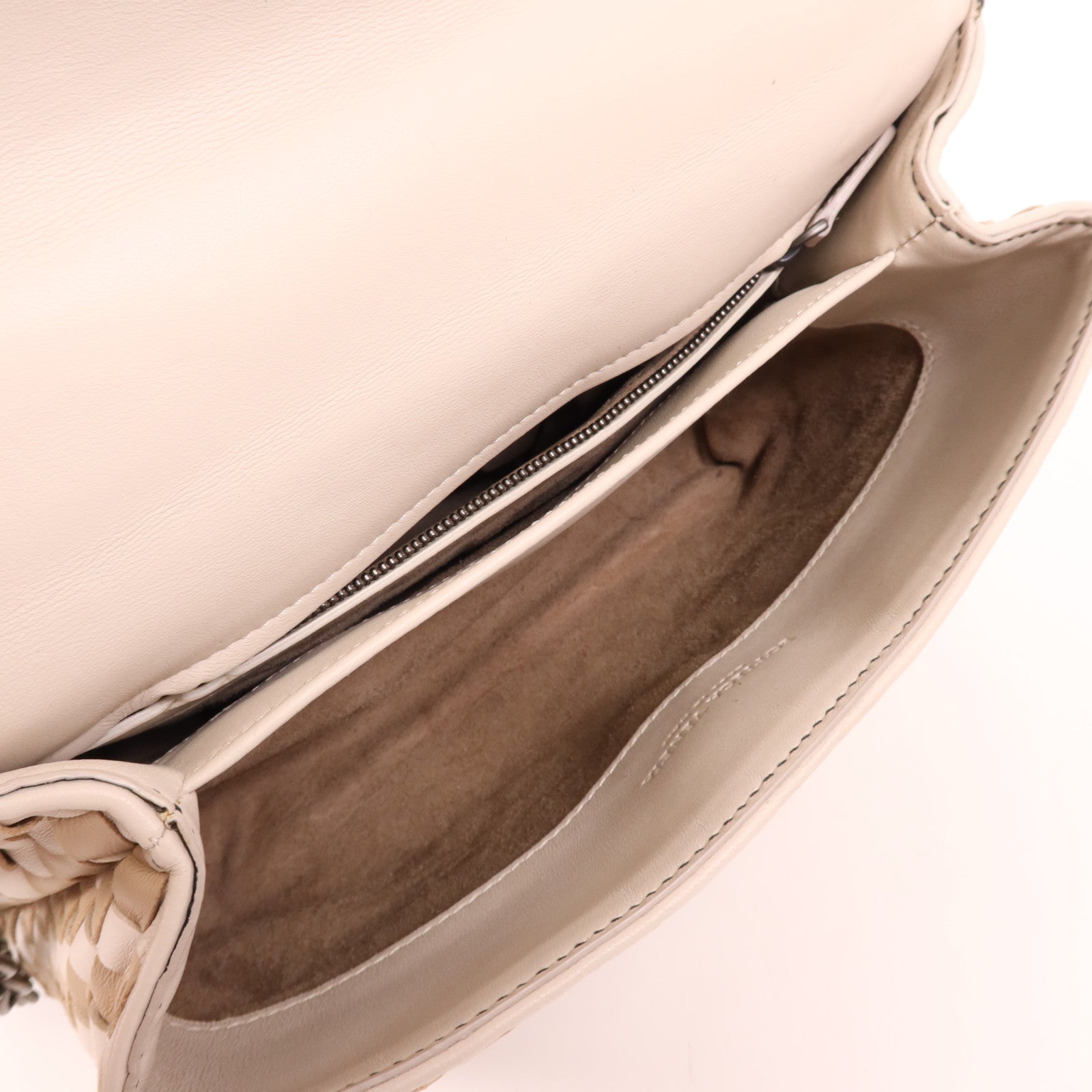 BOTTEGA VENETA 羊皮皮革Olimpia Checker銀扣肩背袋