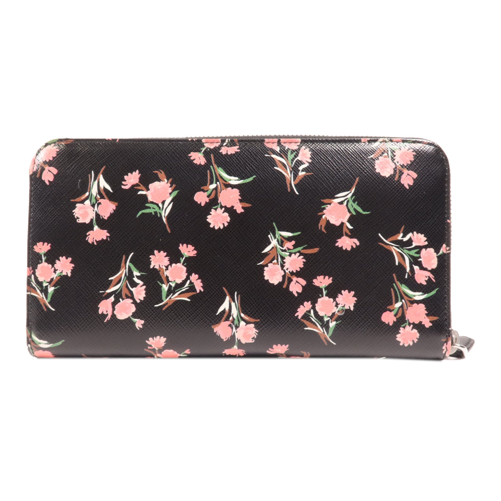 PRADA 牛皮皮革Long Wallet銀扣長錢包