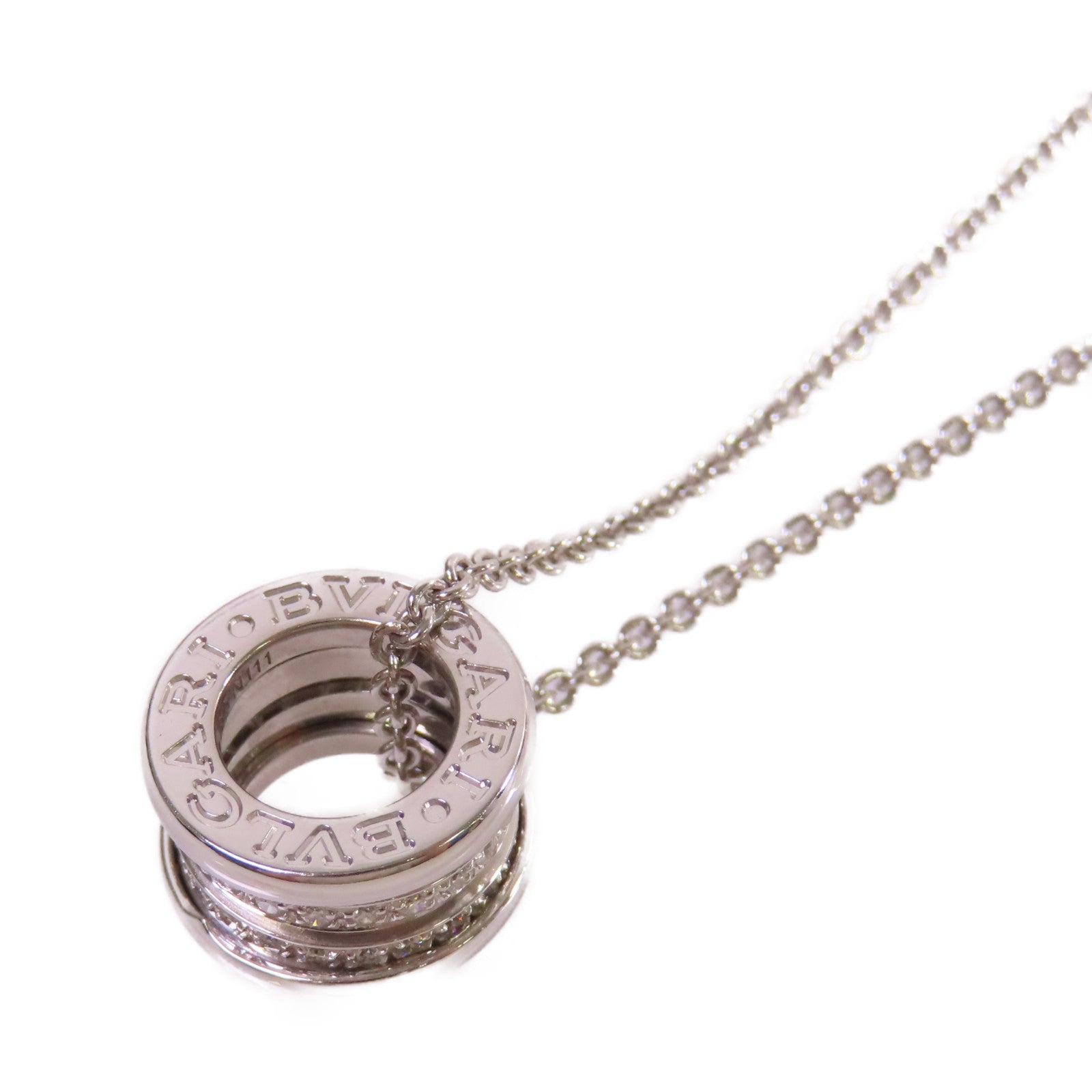 BVLGARI 18K白金/鑽石B.zero1 Diamond Necklace項鏈
