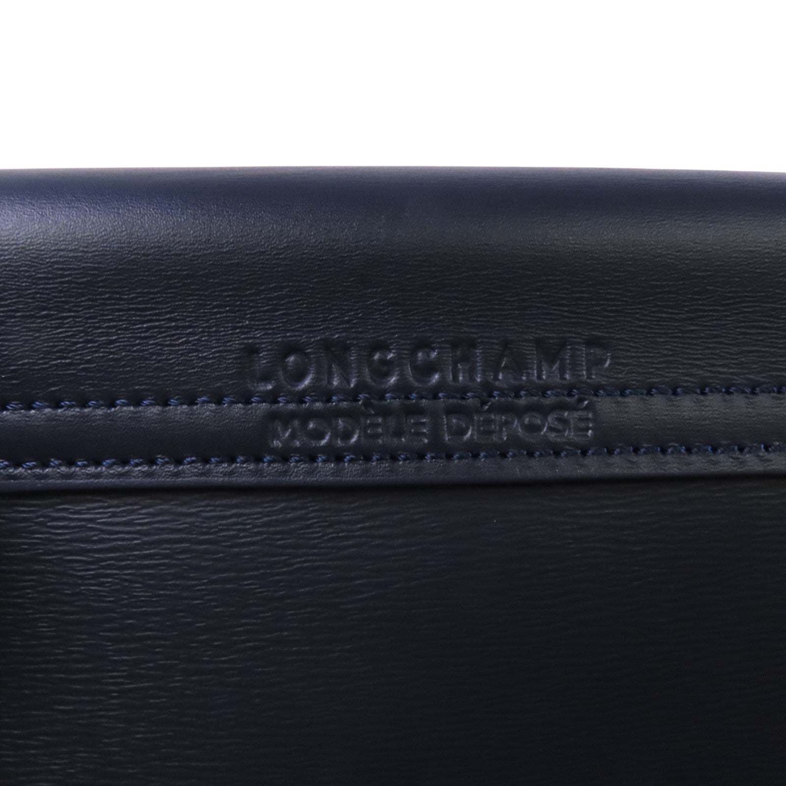 Longchamp 牛皮皮革Hand Bag銀扣手挽袋